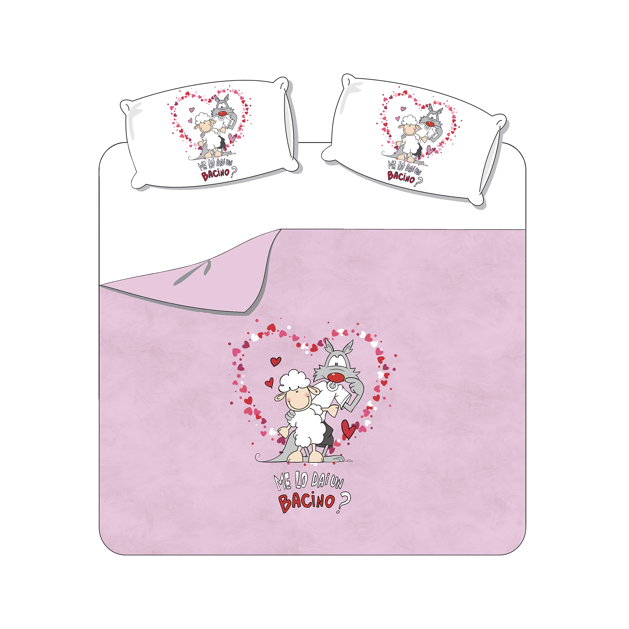 Комплект пододеяльников One Basin rosa Happy People