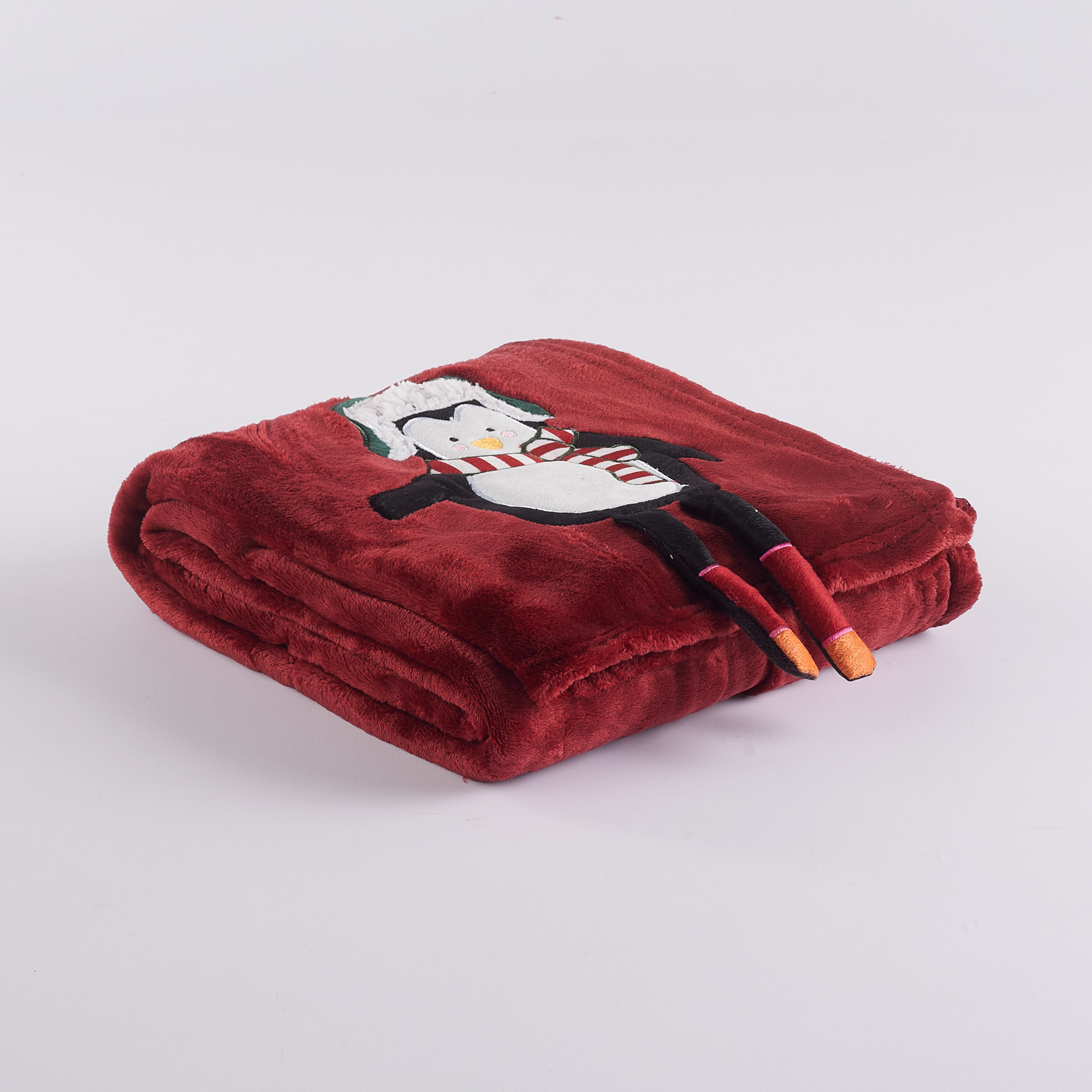 Funny Penguin Plaid rosso Maè