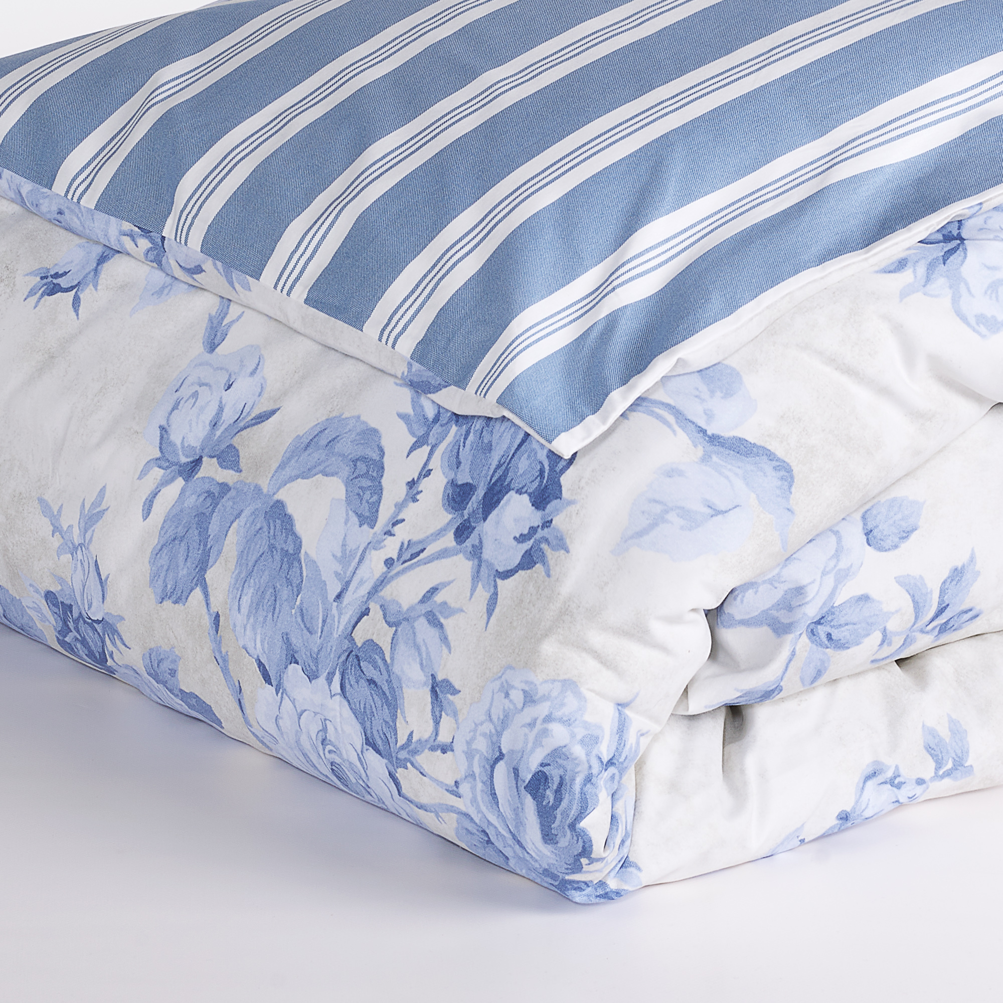 Двуспальный лицевой оксфорд синий цветок большой пододеяльник мешок blu Maè