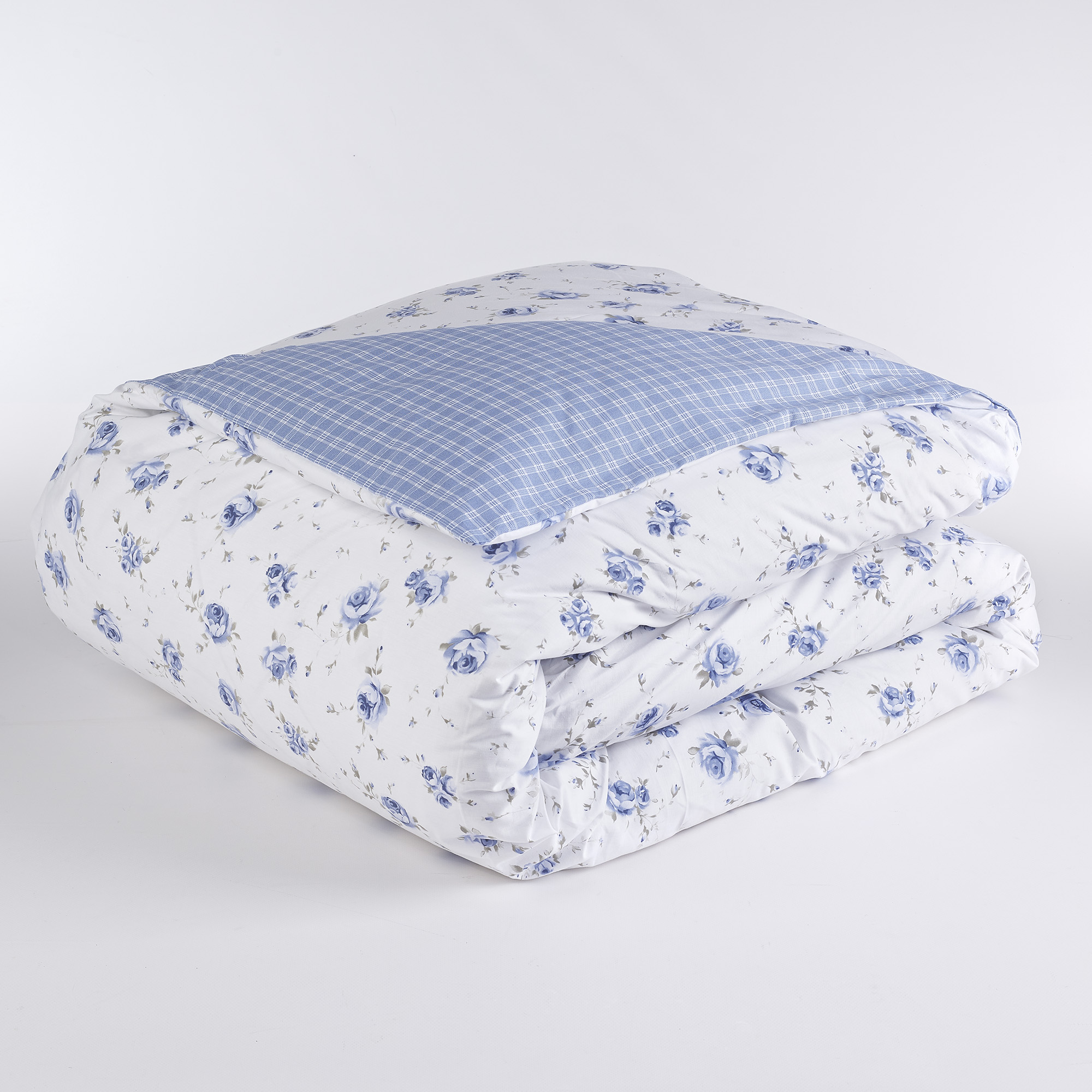 Double Face Oxford Flower Small Square Blue Duvet Cover Sack blu Maè