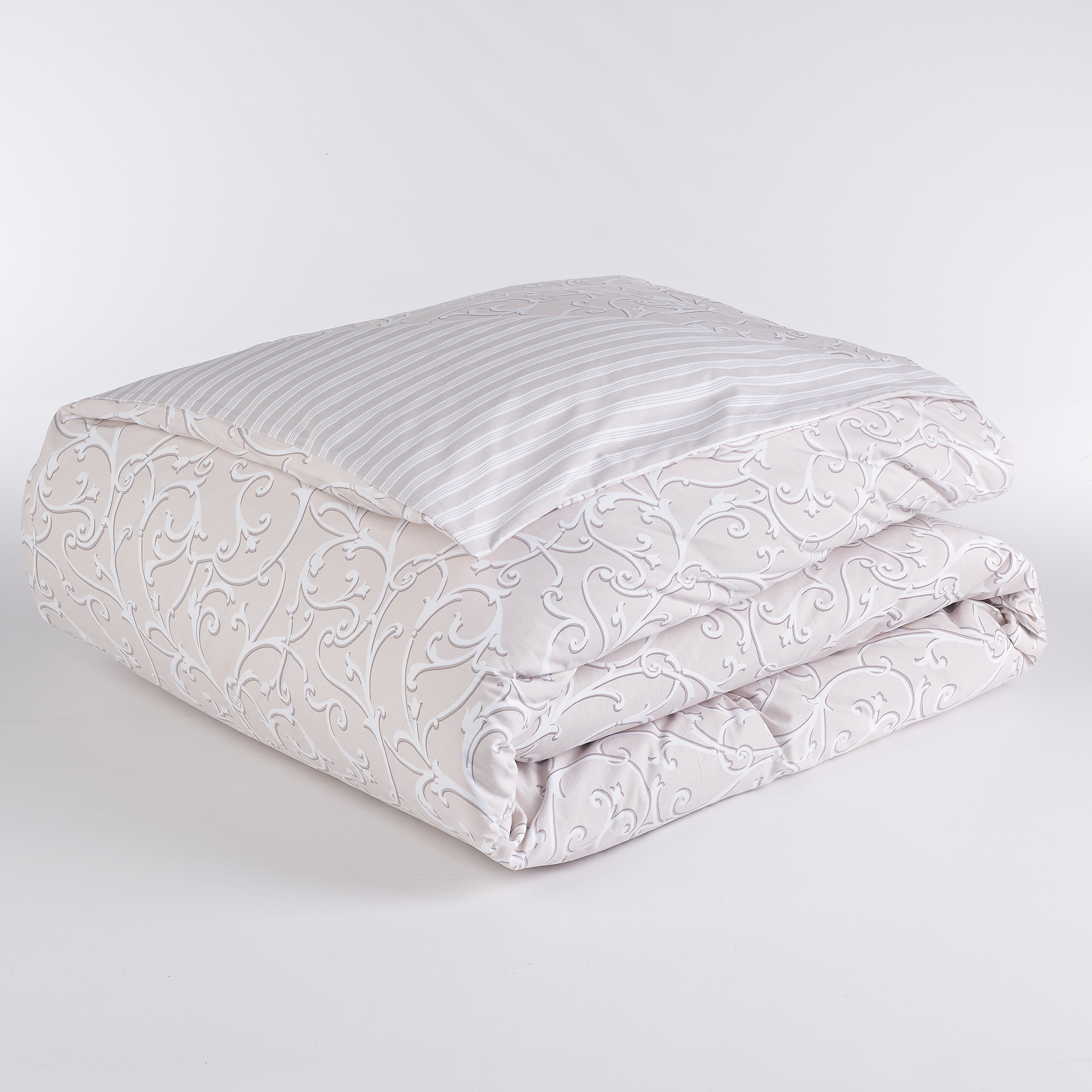 Double Face Oxford Bettbezug Tasche Small Beige Stripe beige Maè