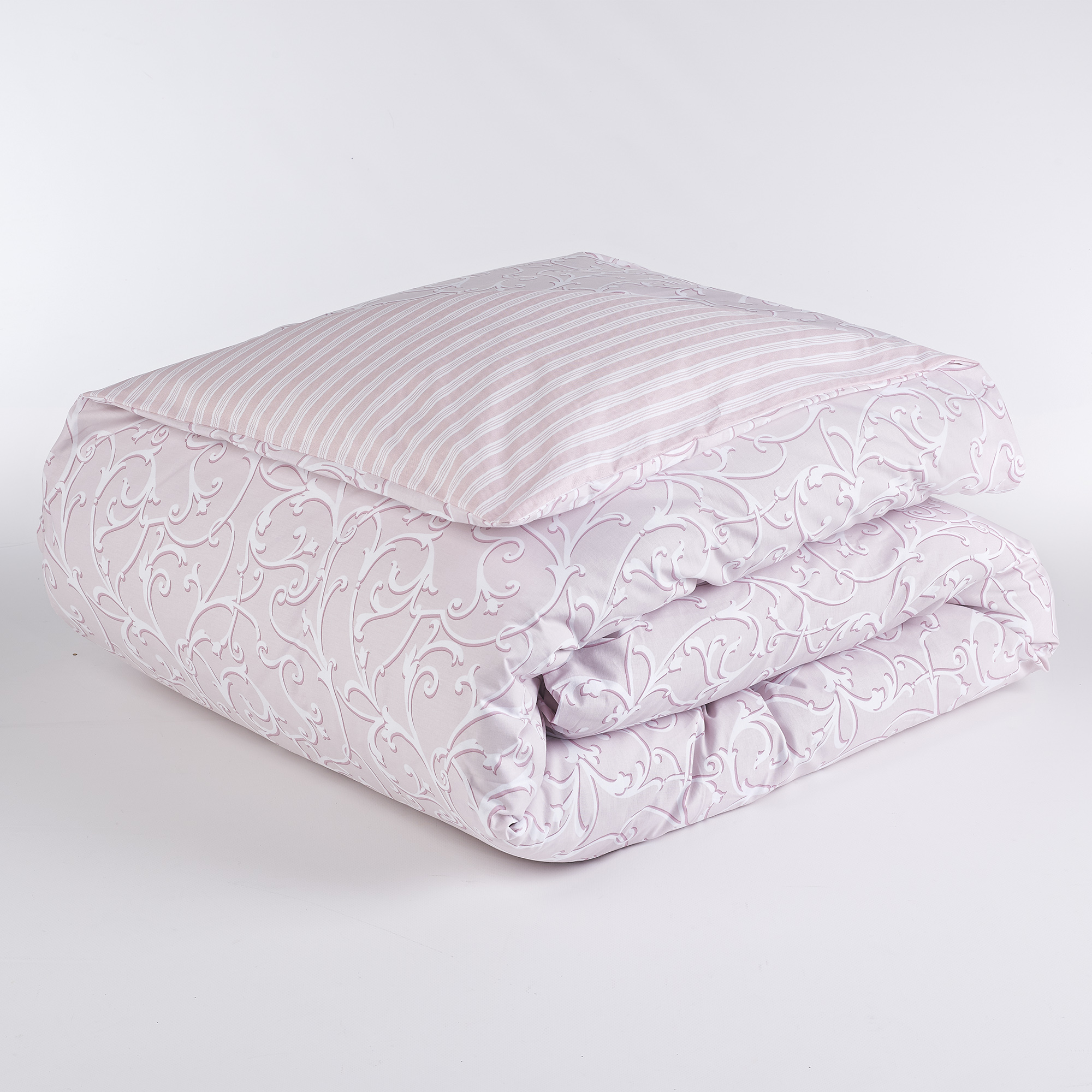 Double Face Oxford Ornate Stripe Small Pink Duvet Cover Sack rosa Maè