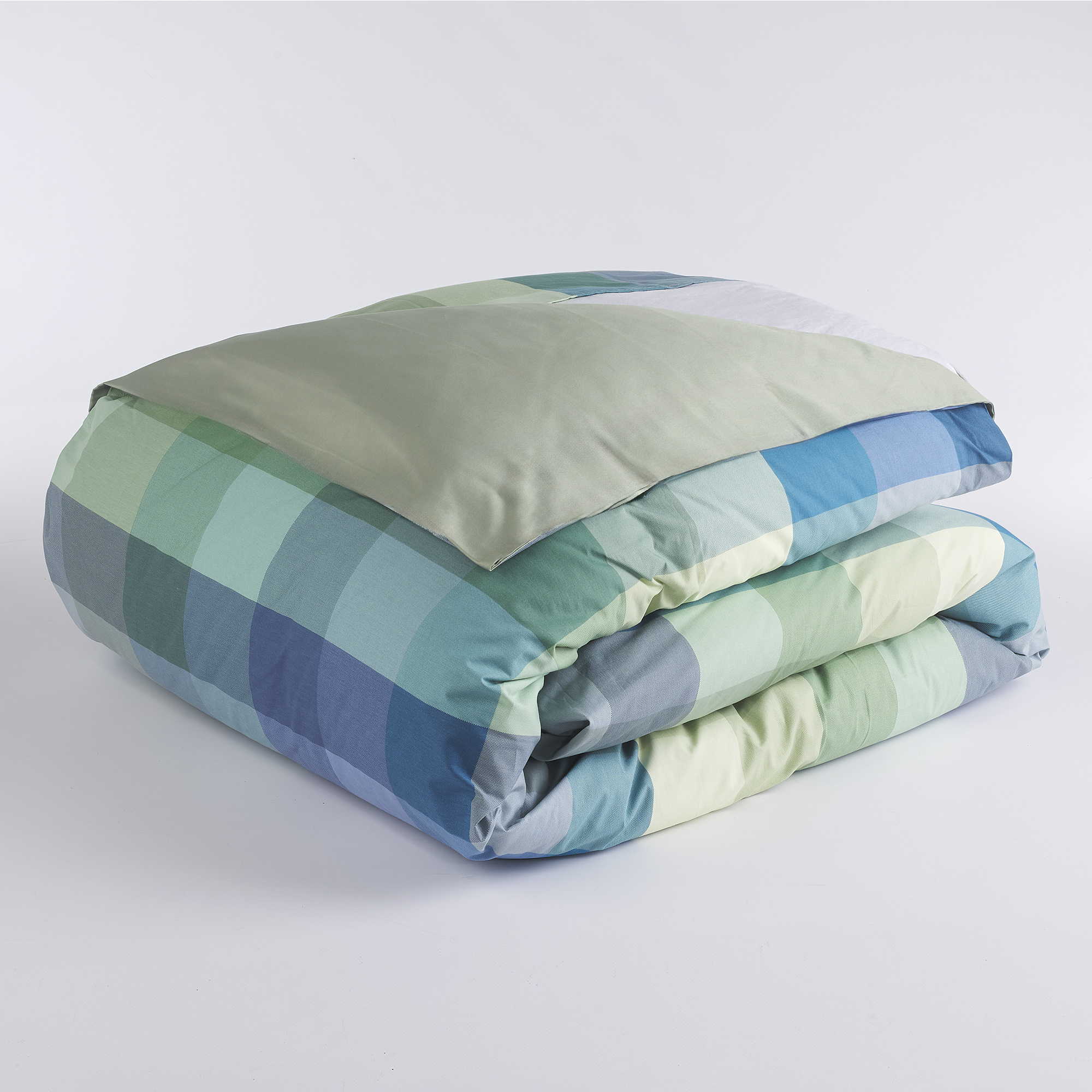 Double Face Oxford Square Sage Color Duvet Cover Sack salvia Maè