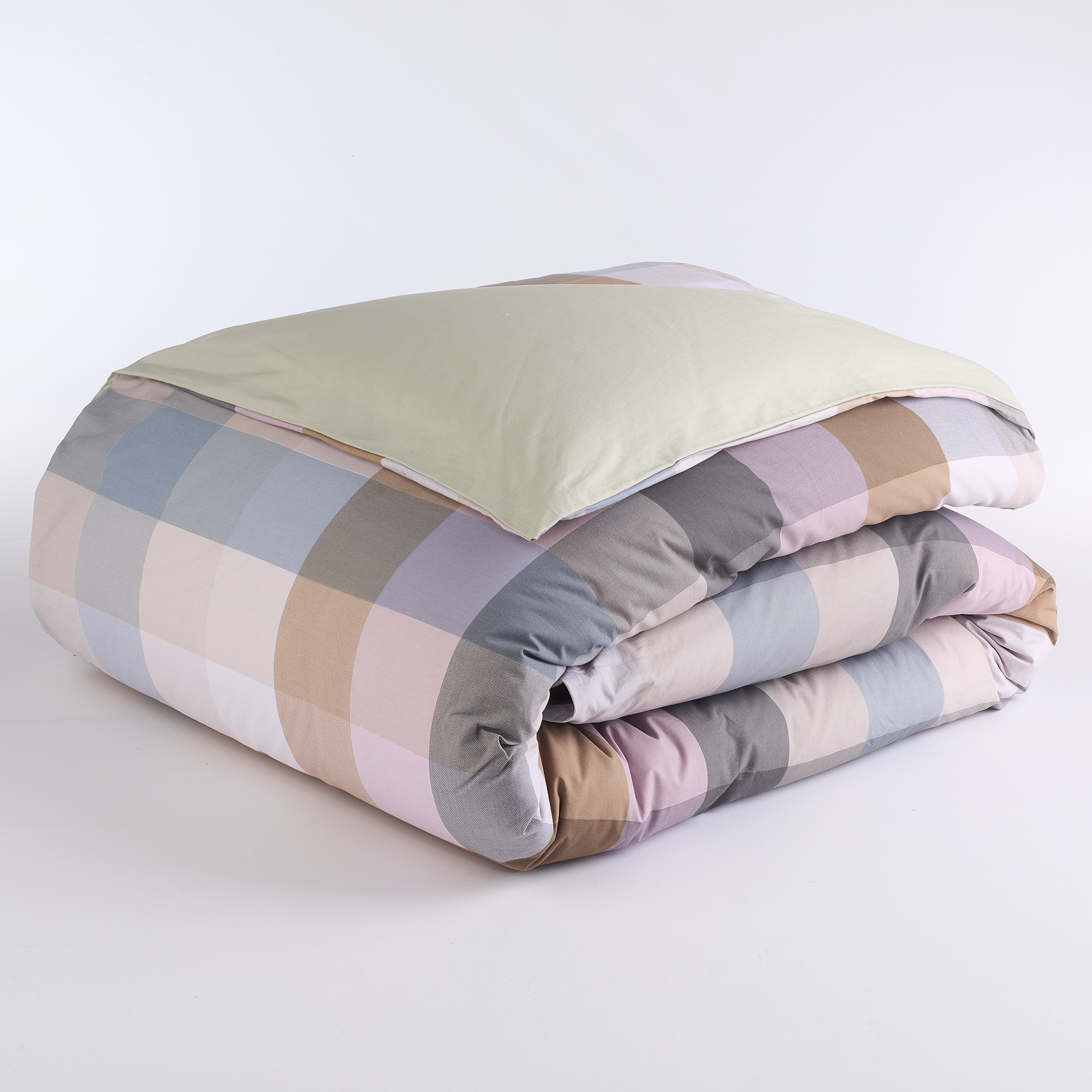 Double Face Oxford Square Duvet Cover Bag United Color Beige beige Maè