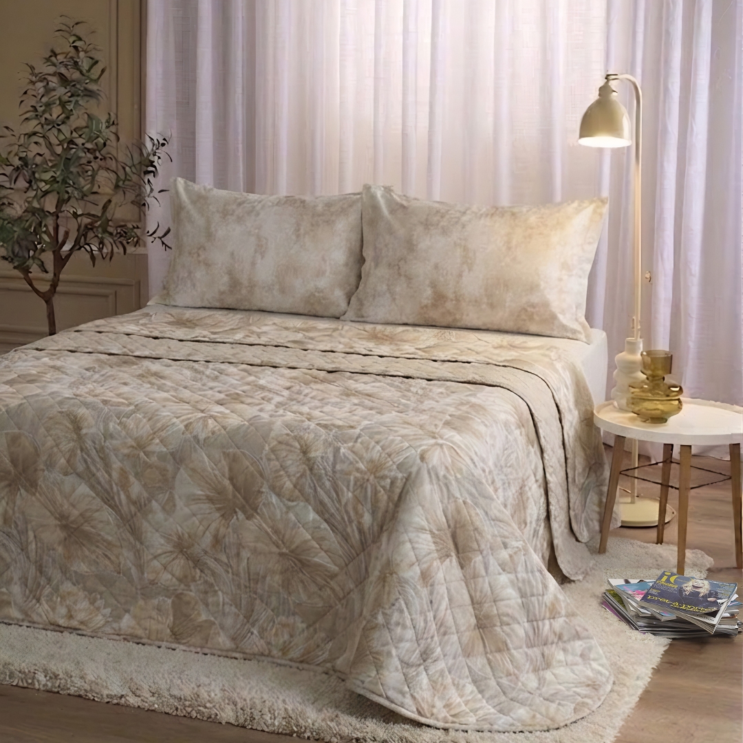 Enchantment Natural Dual Quilted Bedding Set naturale Maè