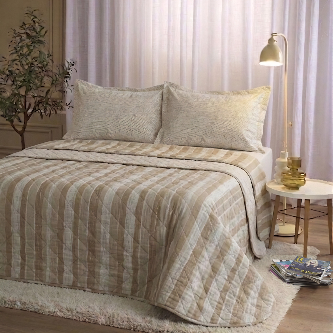 Complete Bedding Set with Quilt Matias Natural Incanto naturale Maè