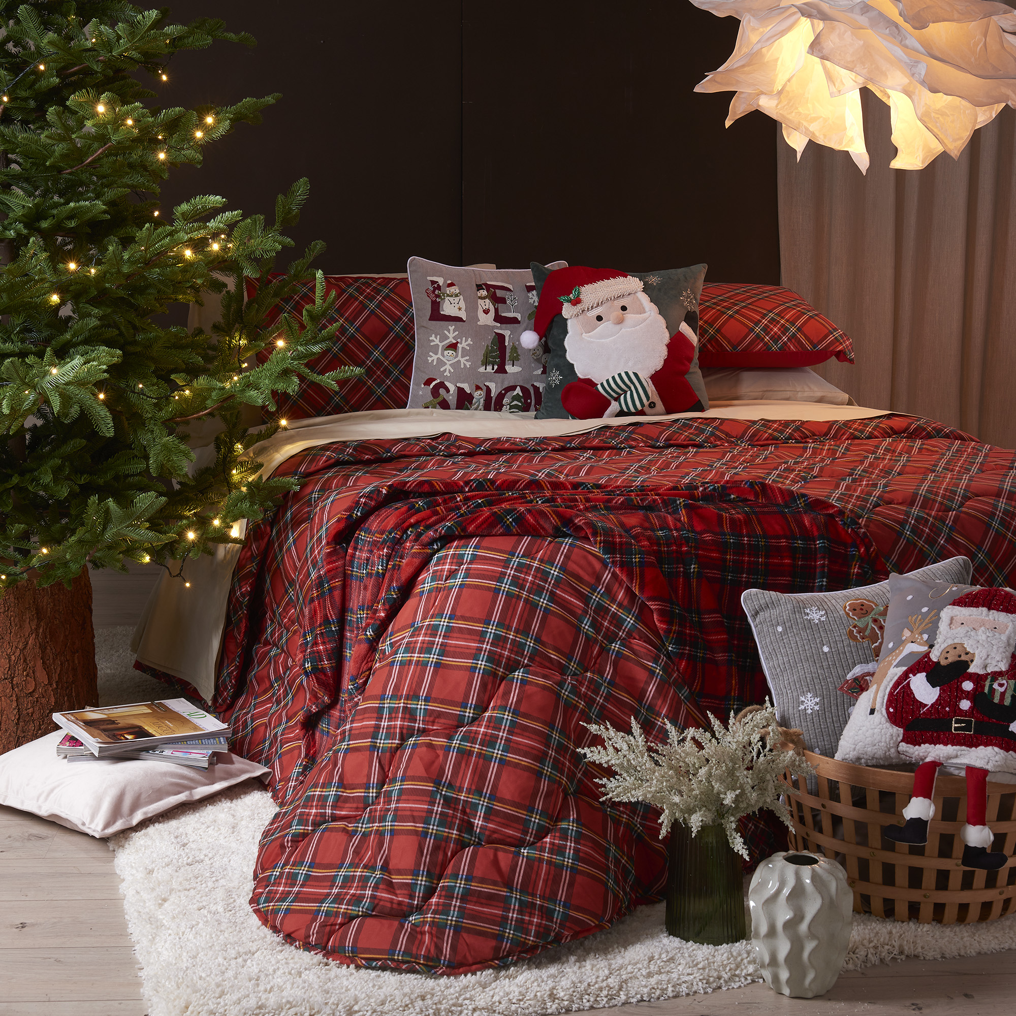 Scottish Tartan Quilt bianco Maè