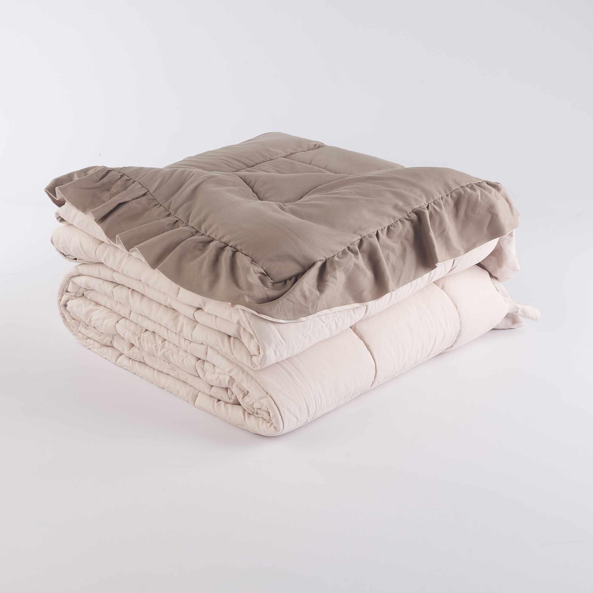  Trapuntella Orietta Double Faces con due volani crema Maè