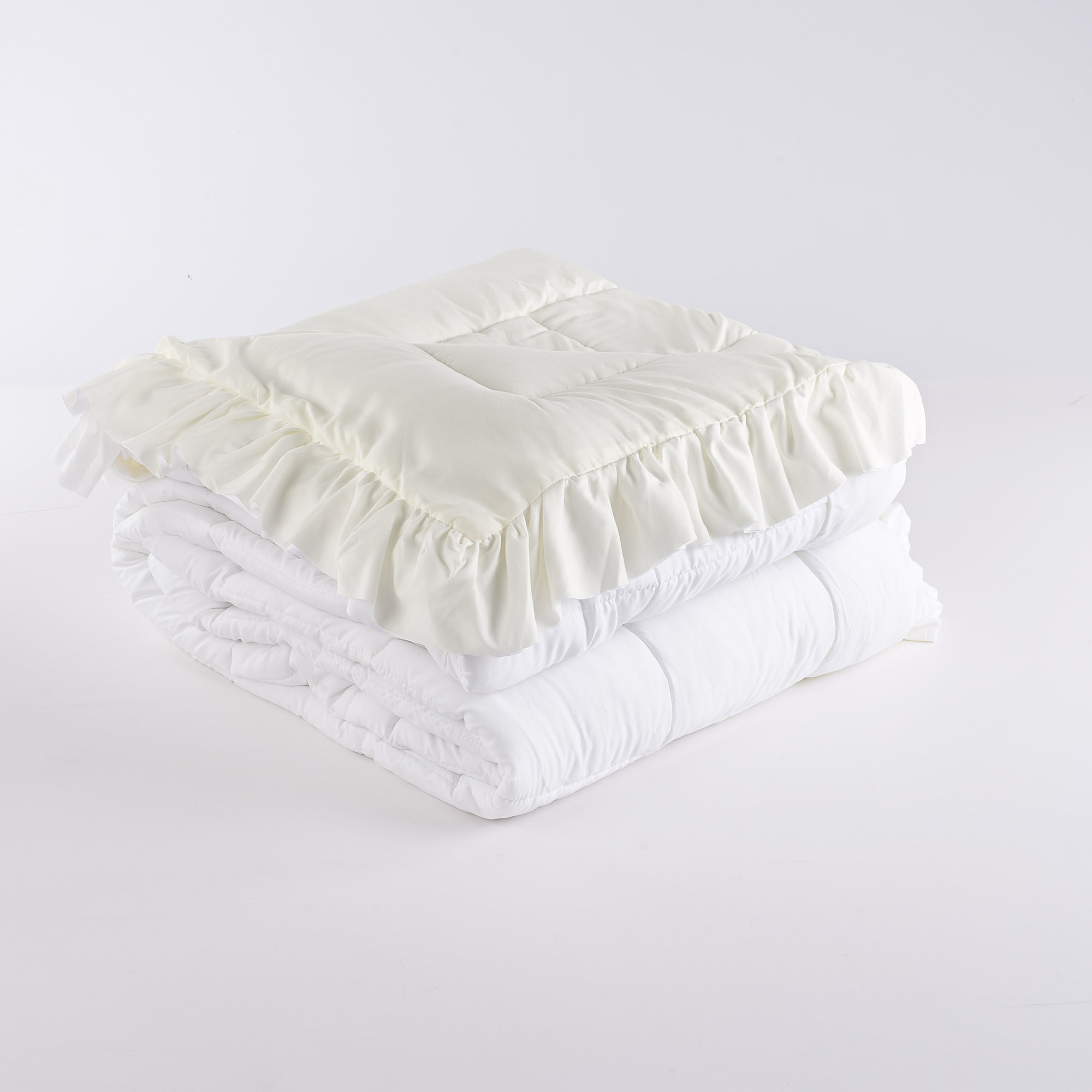  Trapuntella Orietta Double Faces con due volani avorio Maè