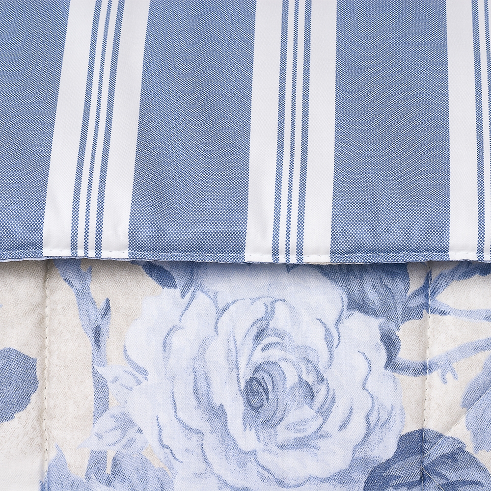 Большое оксфордское одеяло с голубыми цветами blu Maè