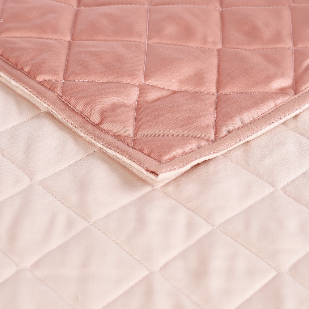 Trapuntino Quilt Double Face Antibes Rombetto  rosa / nude Via Roma 60