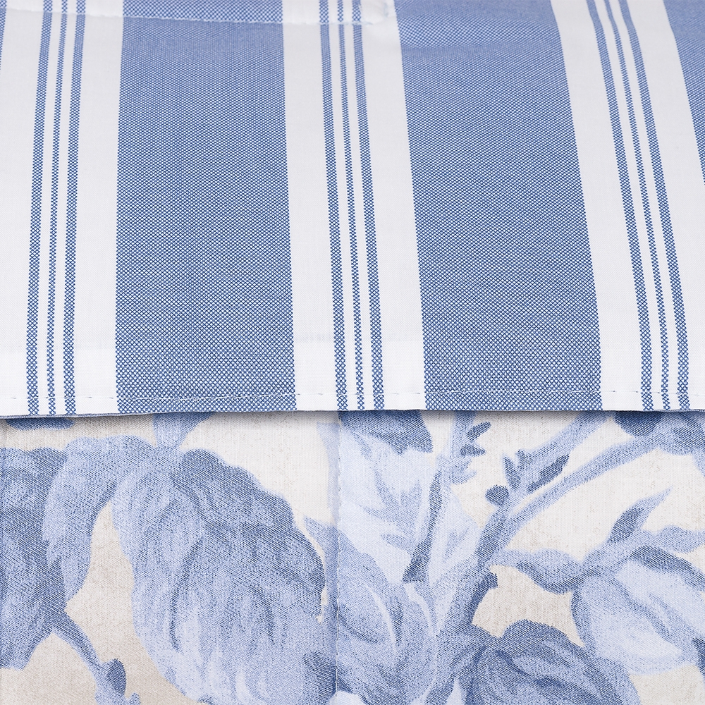 Стеганое одеяло Оксфорд синий большой цветок blu Maè