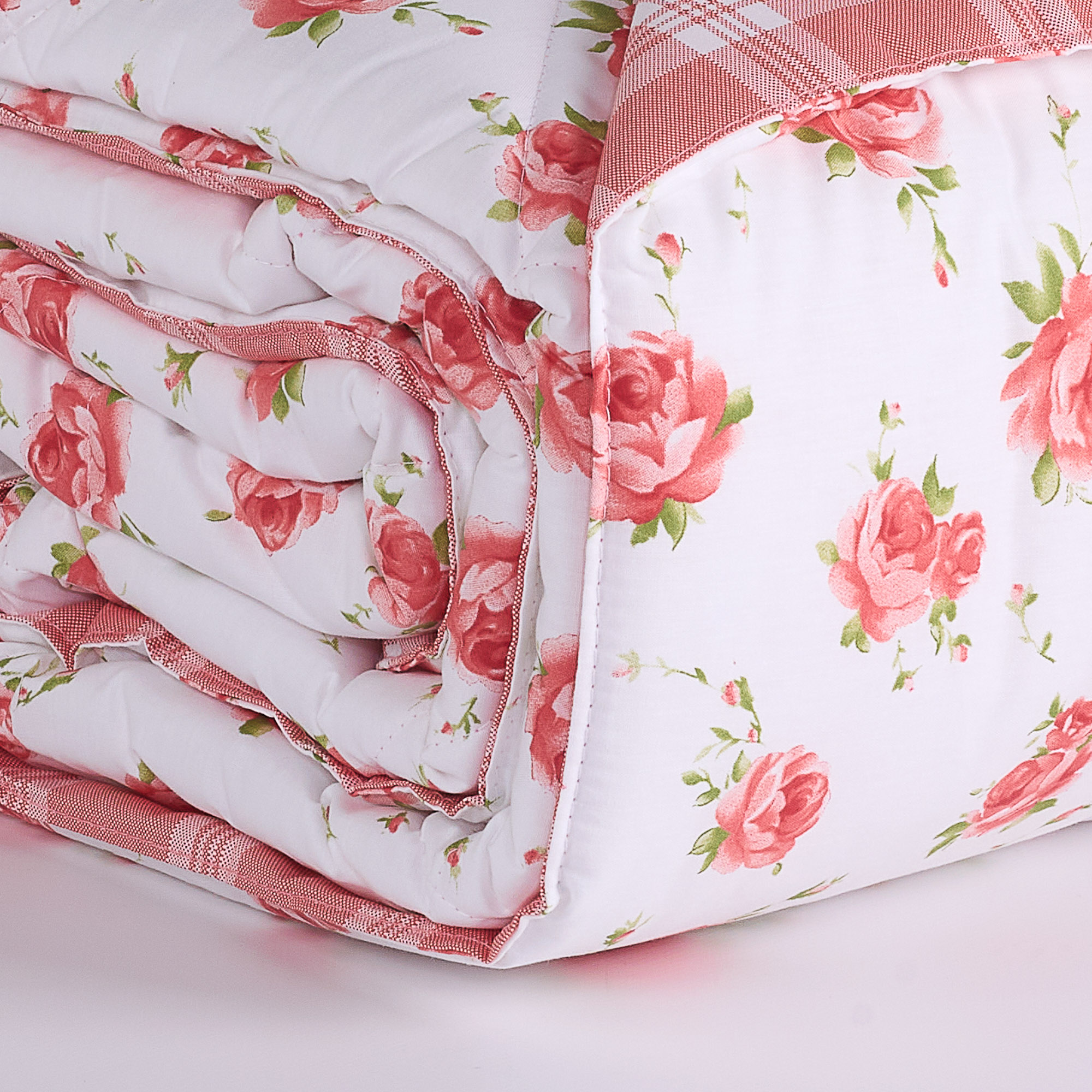 Quilt Oxford Quilt Coral großes Quadrat - Blume corallo Maè