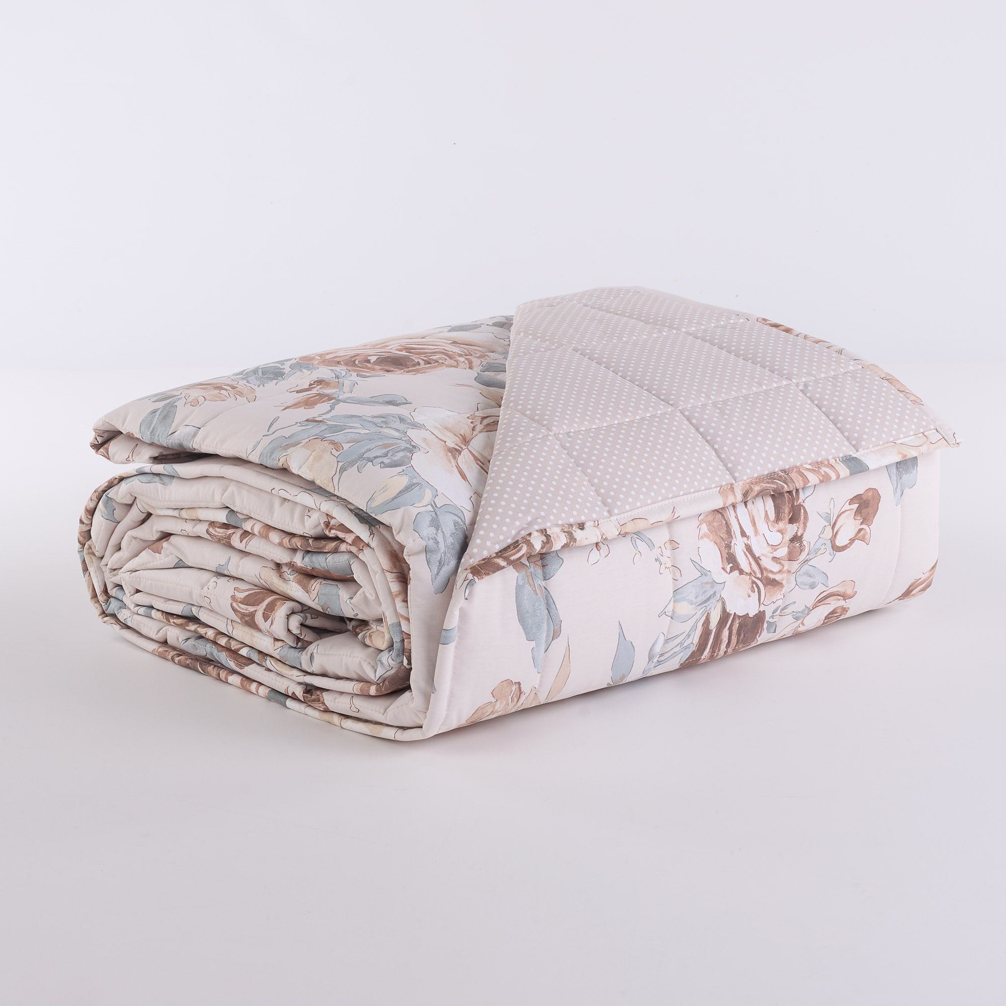 Steppdecke Steppdecke Oxford Blume groß gepunktet Beige beige Maè