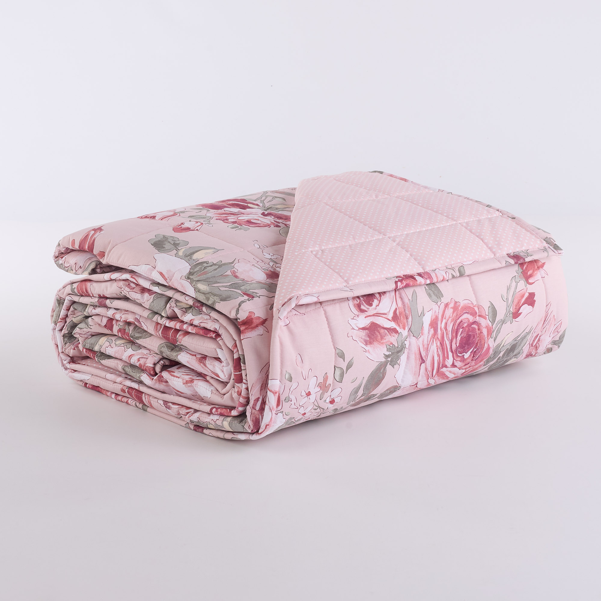 Steppdecke Quilt Oxford Blume groß gepunktet rosa rosa Maè