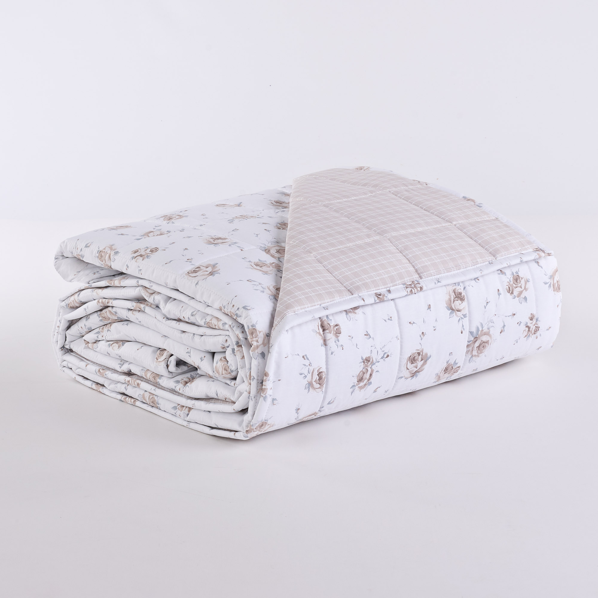 Trapuntino Quilt Oxford Fiore Piccolo Quadro Piccolo Beige beige Maè