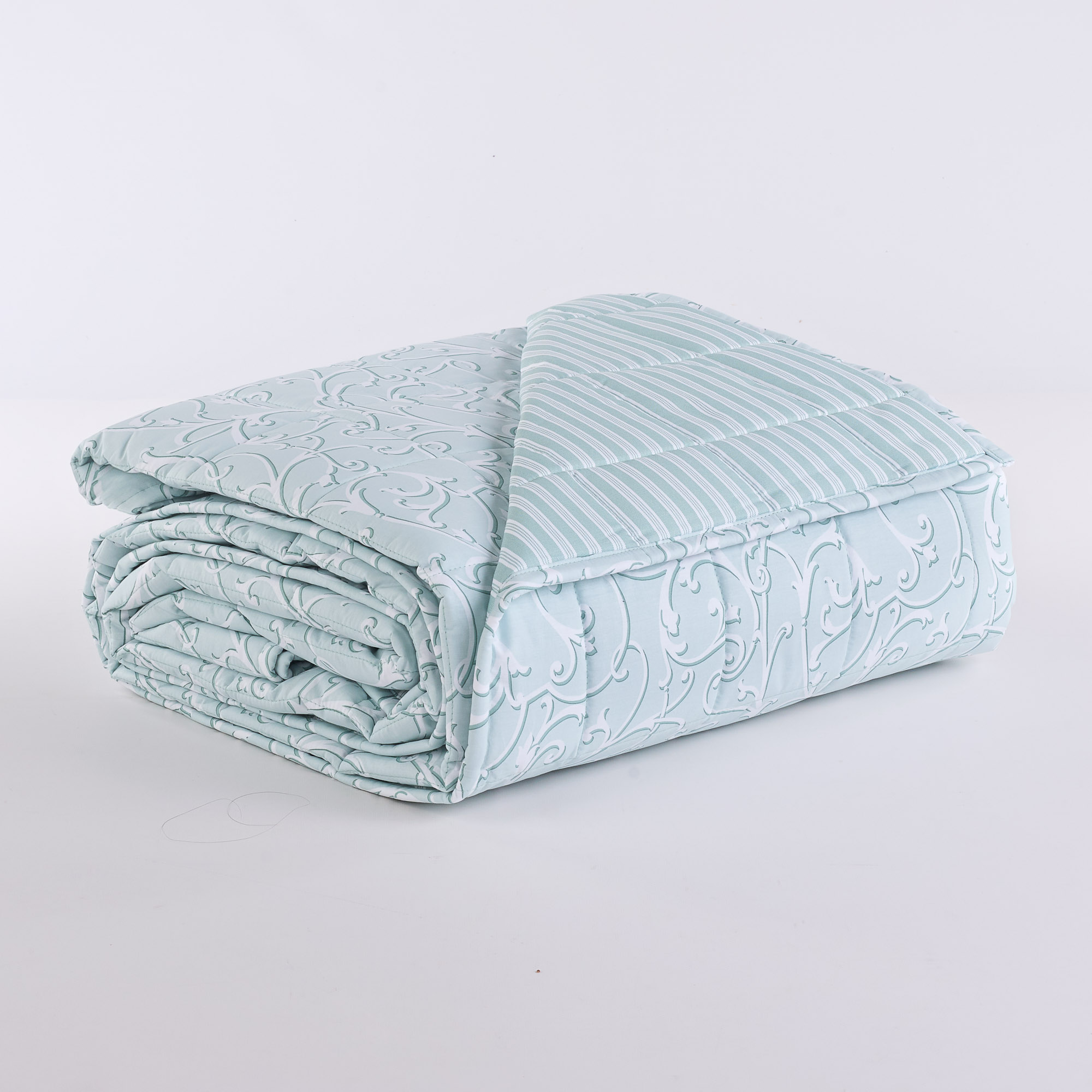 Steppdecke Quilt Oxford Ornate Stripes Small Sage salvia Maè