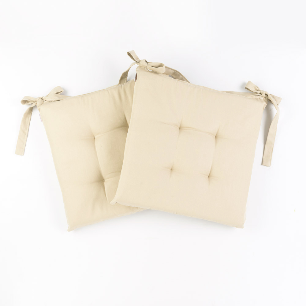 Cuscino Quadrato Per Sedia GGoty 30x30 Cm, Spessore 5/8 Cm - Antiscivolo Con Cinghie, Federa Rimovibile In Cotone E Lino, Viola