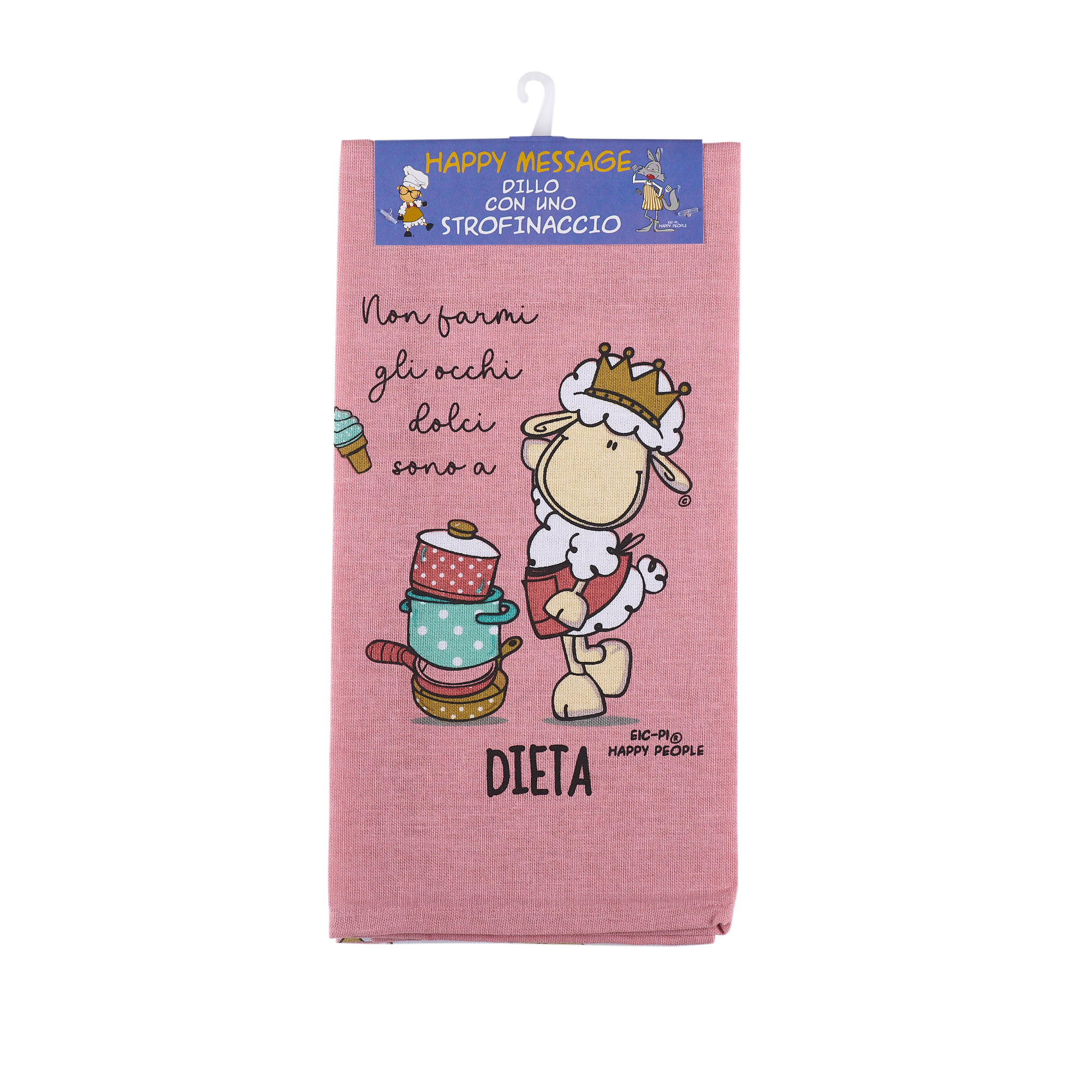 Pair of tea towels Diet multicolor Happy People