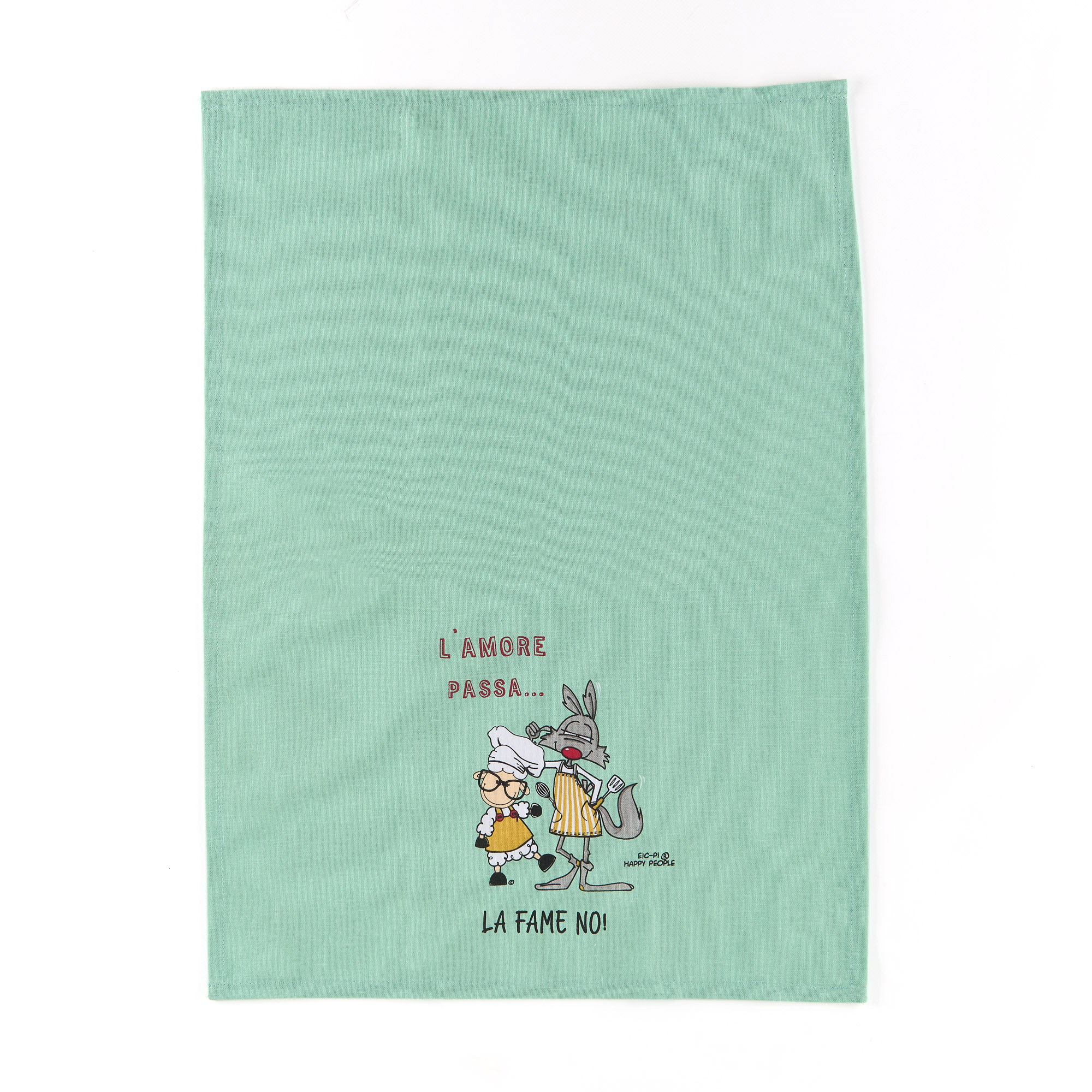 Pair of Fame tea towels multicolor Happy People