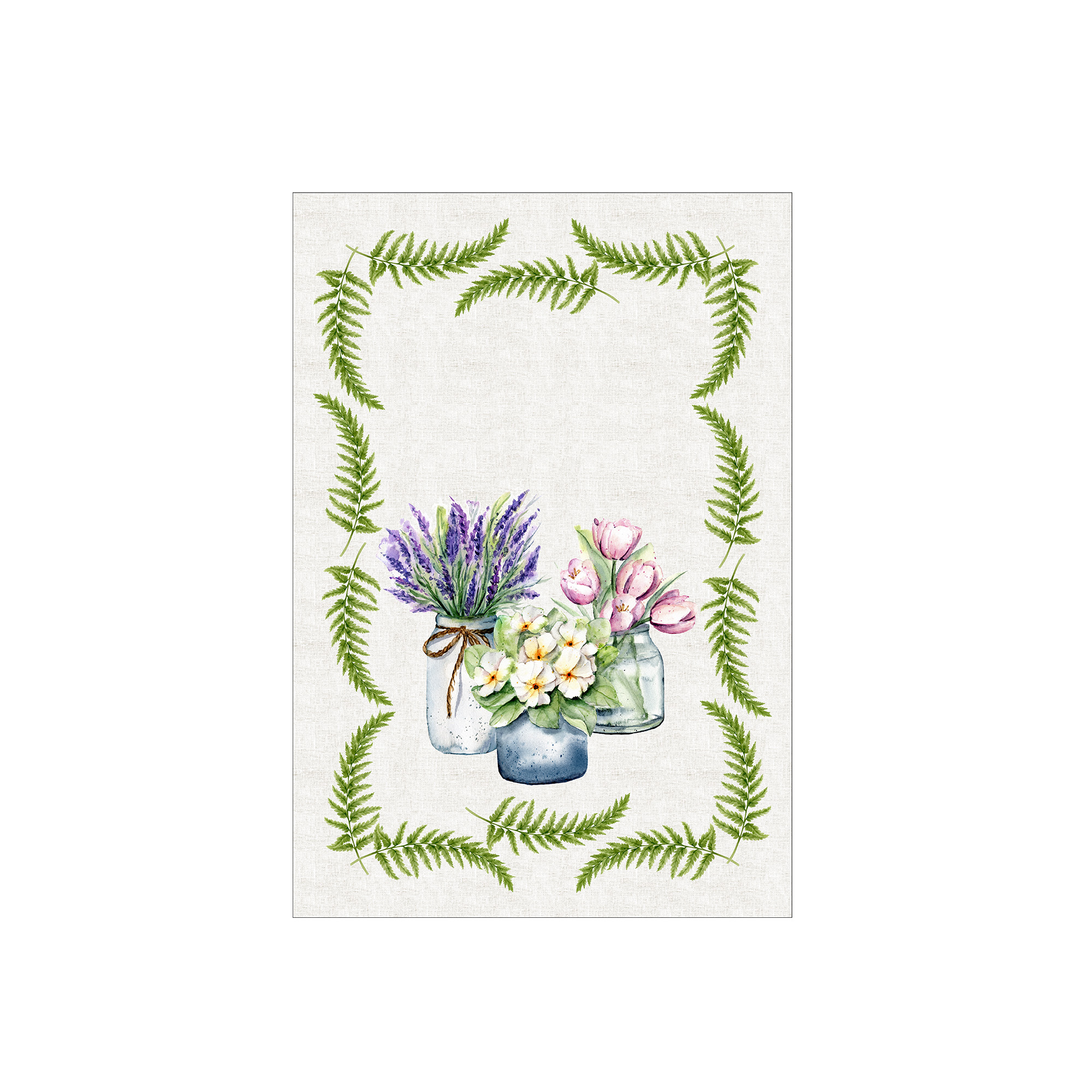 Coppia strofinacci Gioia Stampati Bouquet multicolor Maè