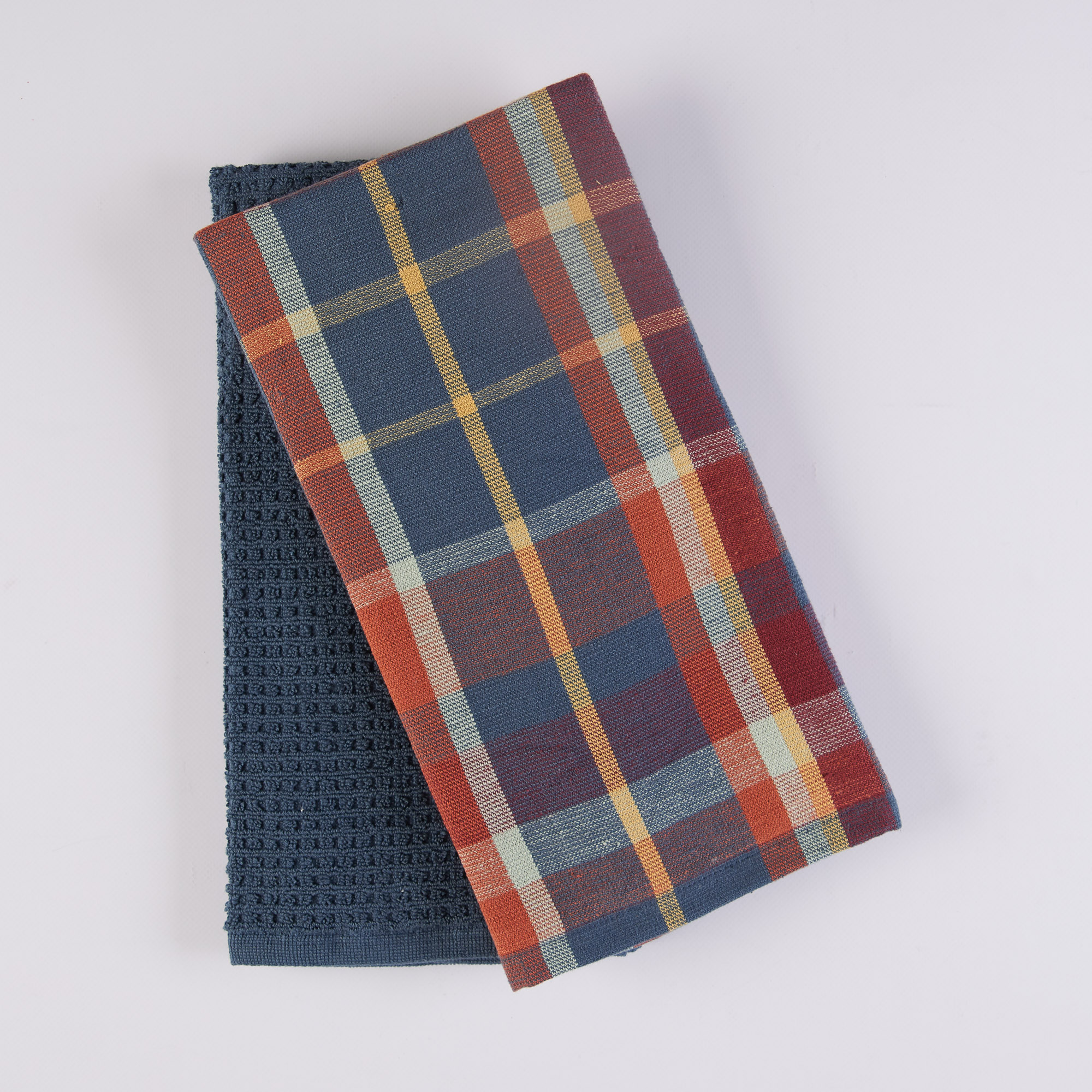 Pair of Sophie blue tea towels blu Maè