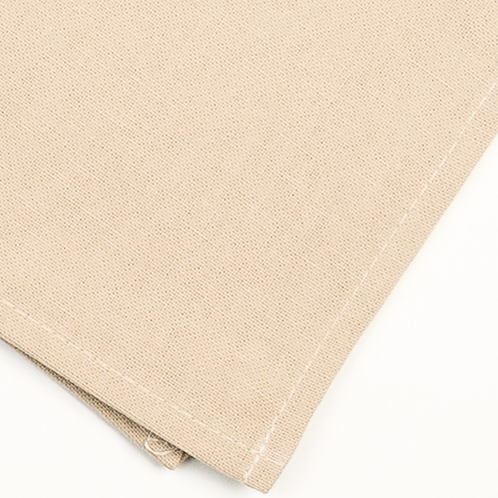 DAPU Set Di 6 Tovaglioli In Lino Francese 100%, 45x45 Cm, Beige, Lavabili In Lavatrice, Con Orlo A Giorno