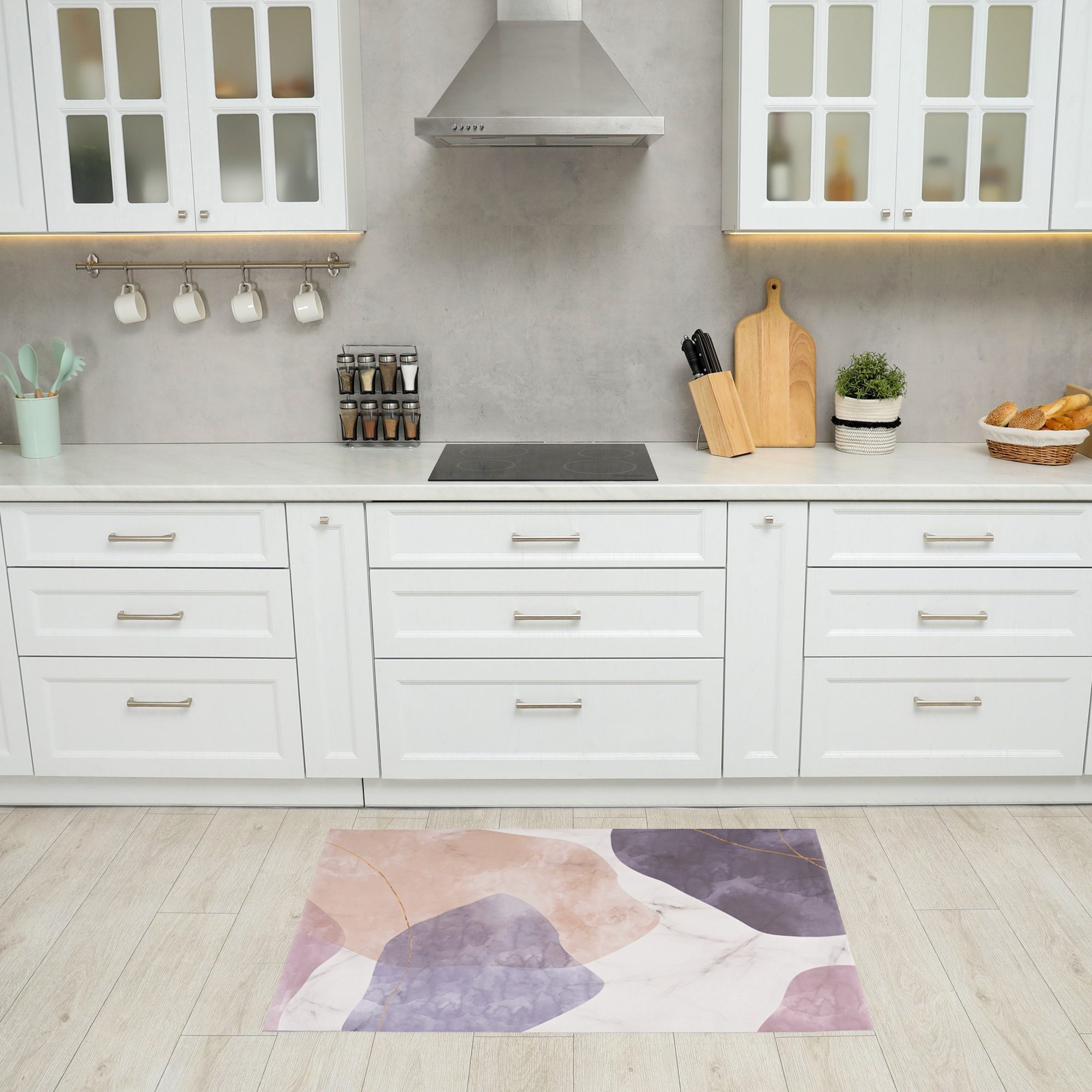 Moon vinyl rug multicolor Maè