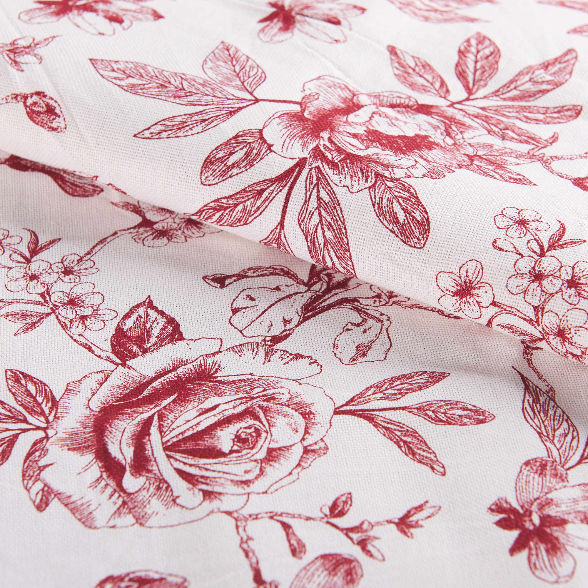 Claudia Tablecloth in Panama Red Flower rosso Casa Giulia