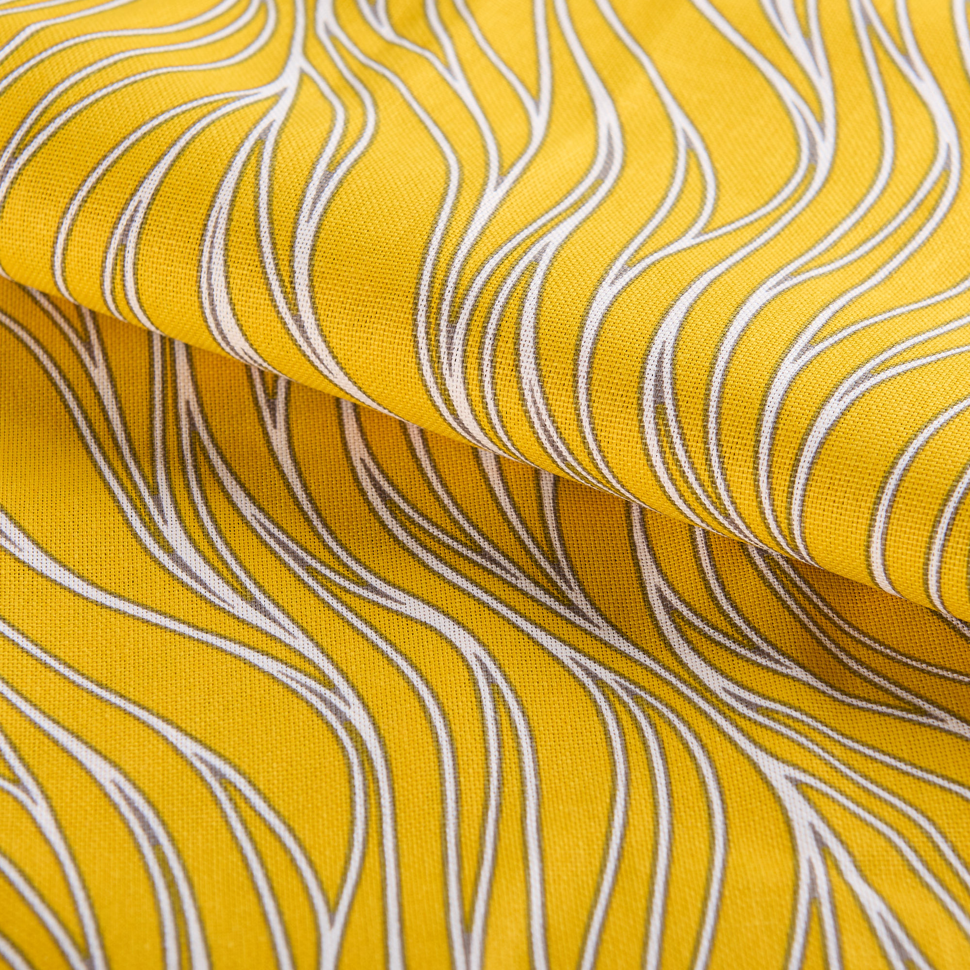 Claudia Tablecloth in Panama Wave Ochre ocra Casa Giulia