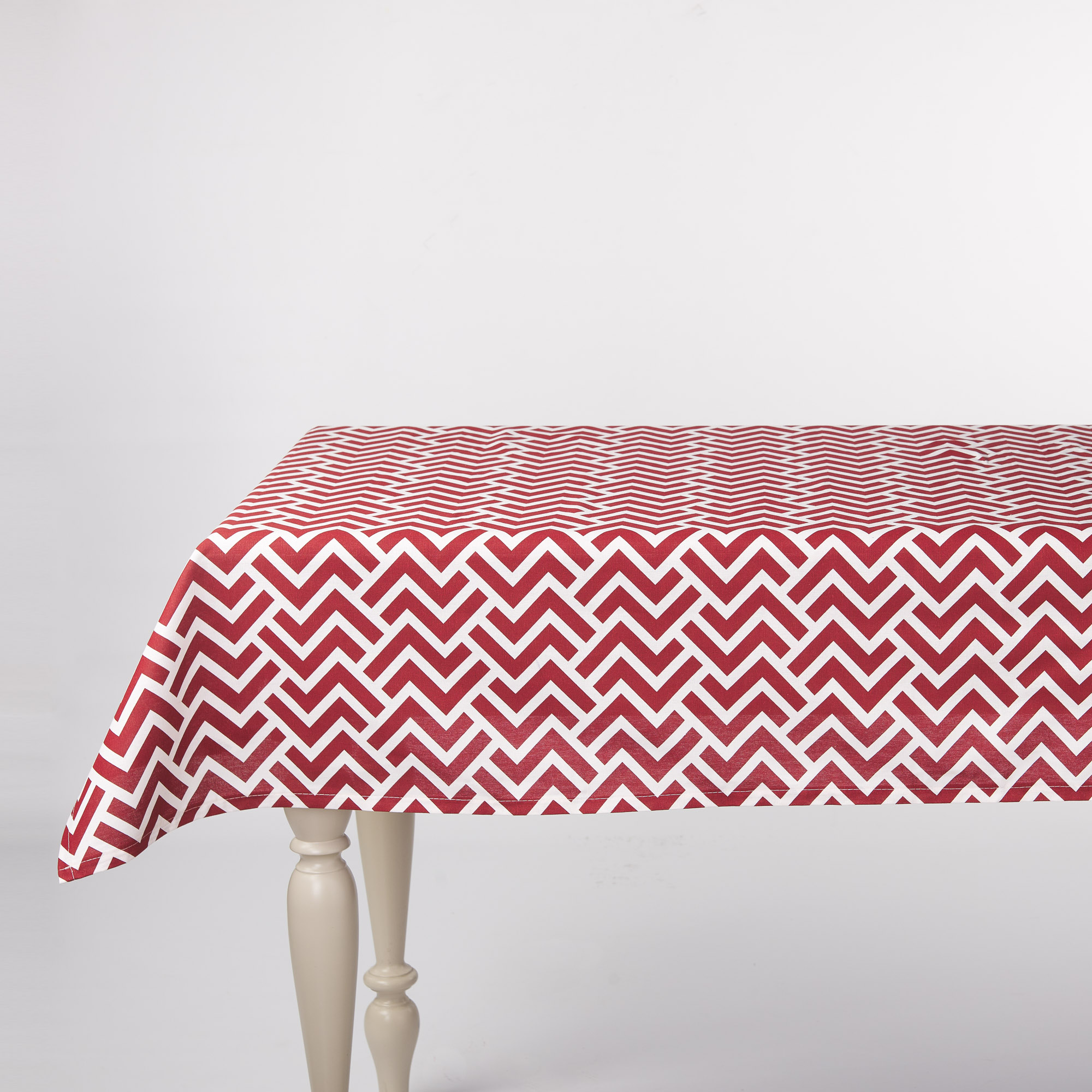 Claudia Tablecloth in Panama Zig Zag Red rosso Casa Giulia