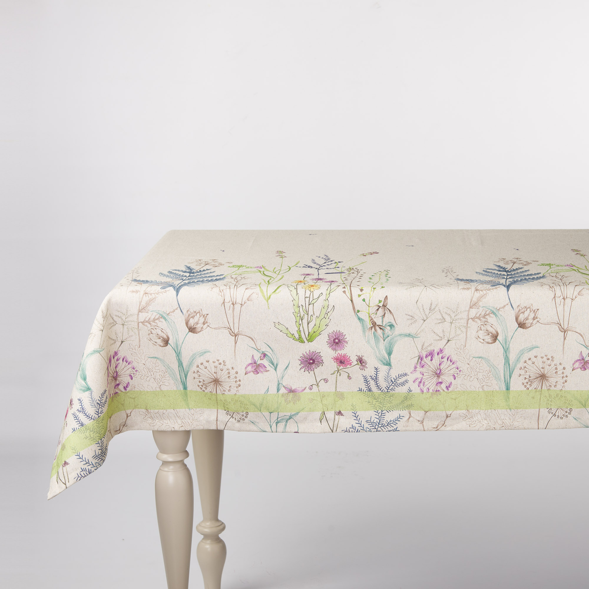 Ireland Tablecloth Fern azzurro Maè