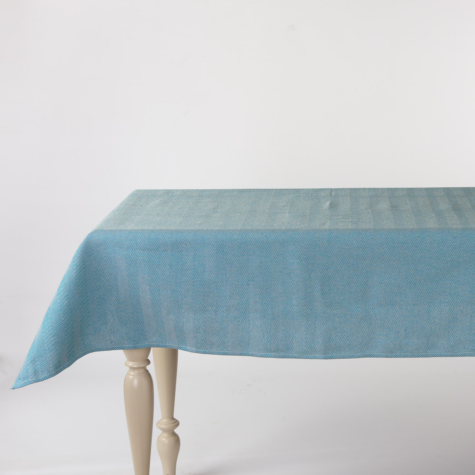 Madras Zig Zag Tablecloth blu Maè