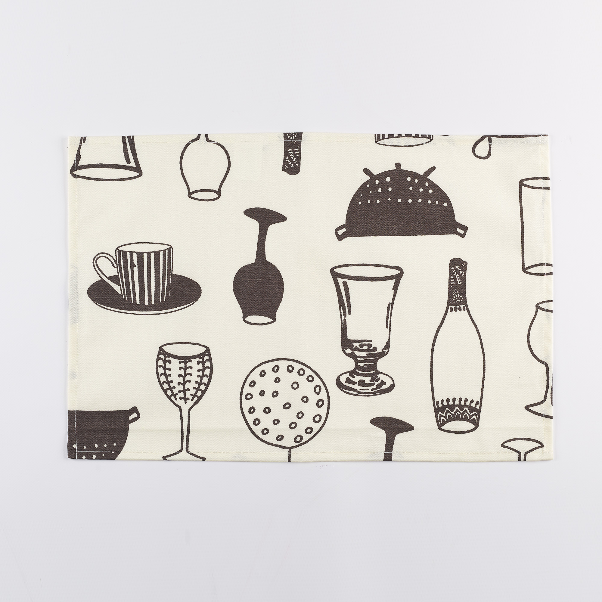 Gray resin-coated breakfast placemat grigio Maè