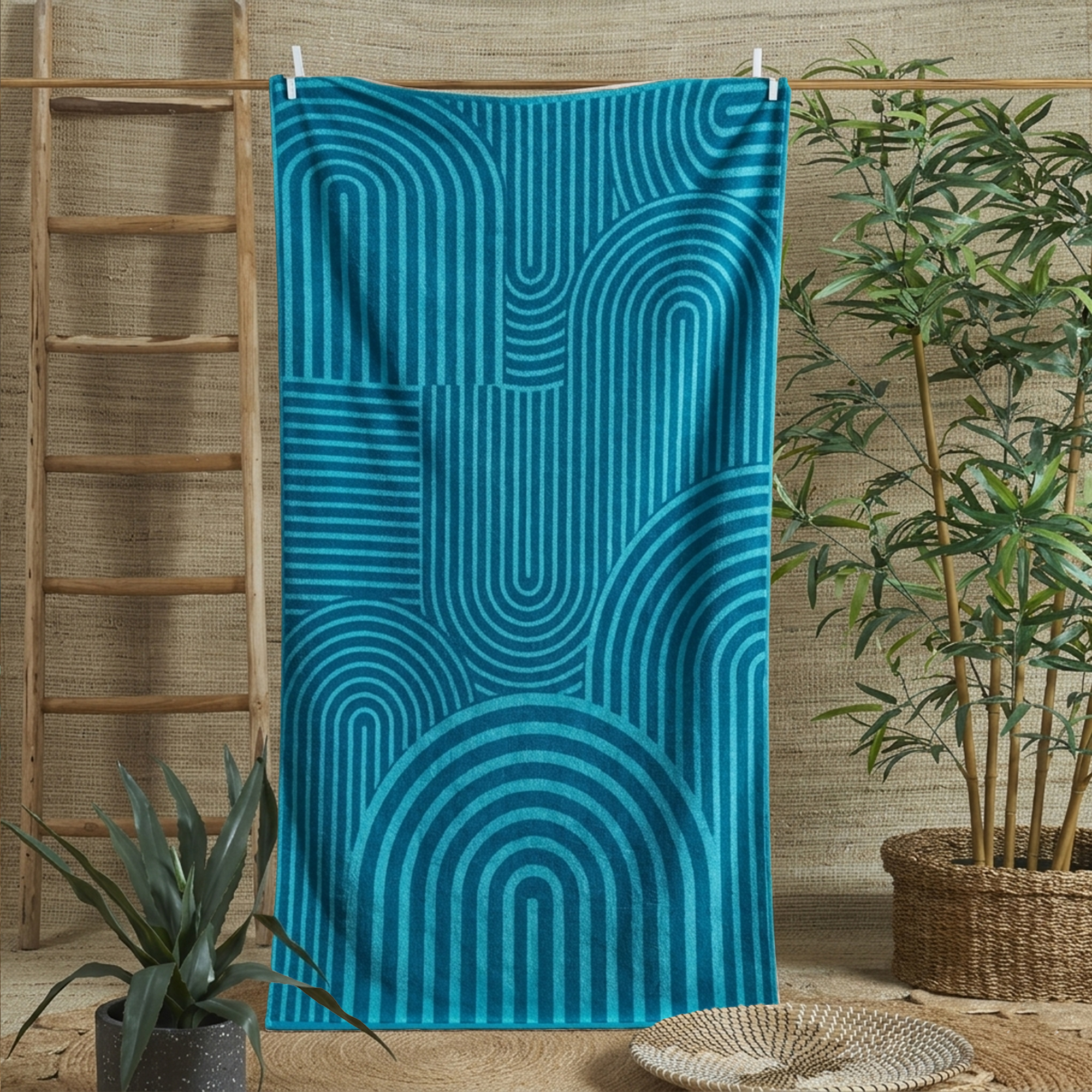 Jacquard Geo Strandtuch ottanio Via Roma 60