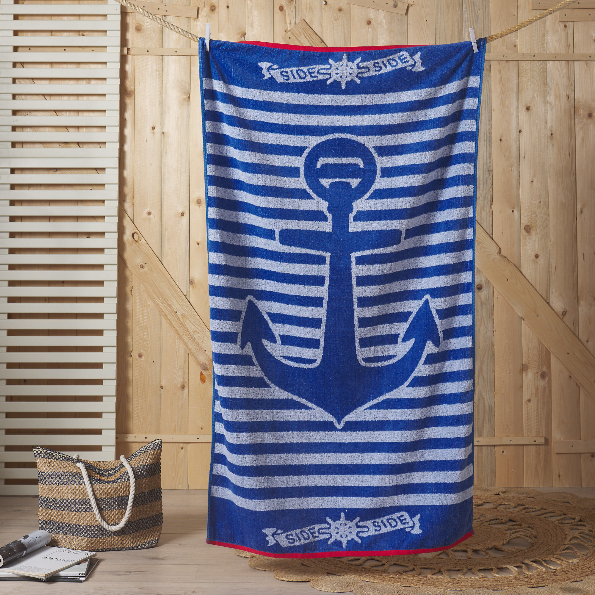Жаккардовое пляжное полотенце Marine multicolor Maè