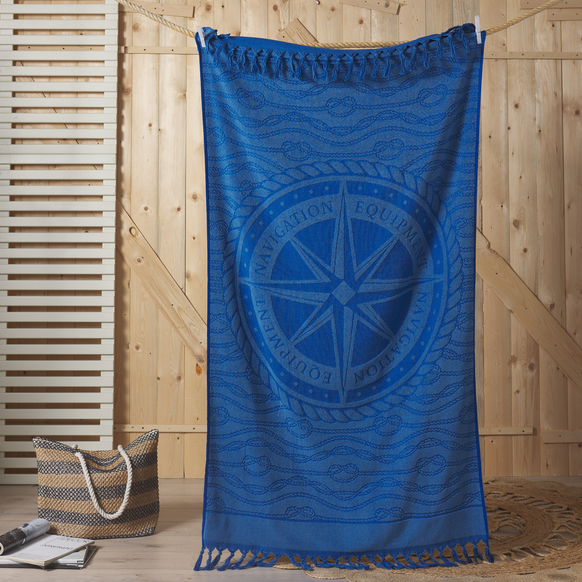 Sarong E Telo Mare In Viscosa - Gonna Pareo Farfalle Blu (Modello Sar61) - Circa 170x110 Cm, Modello Unico - 3