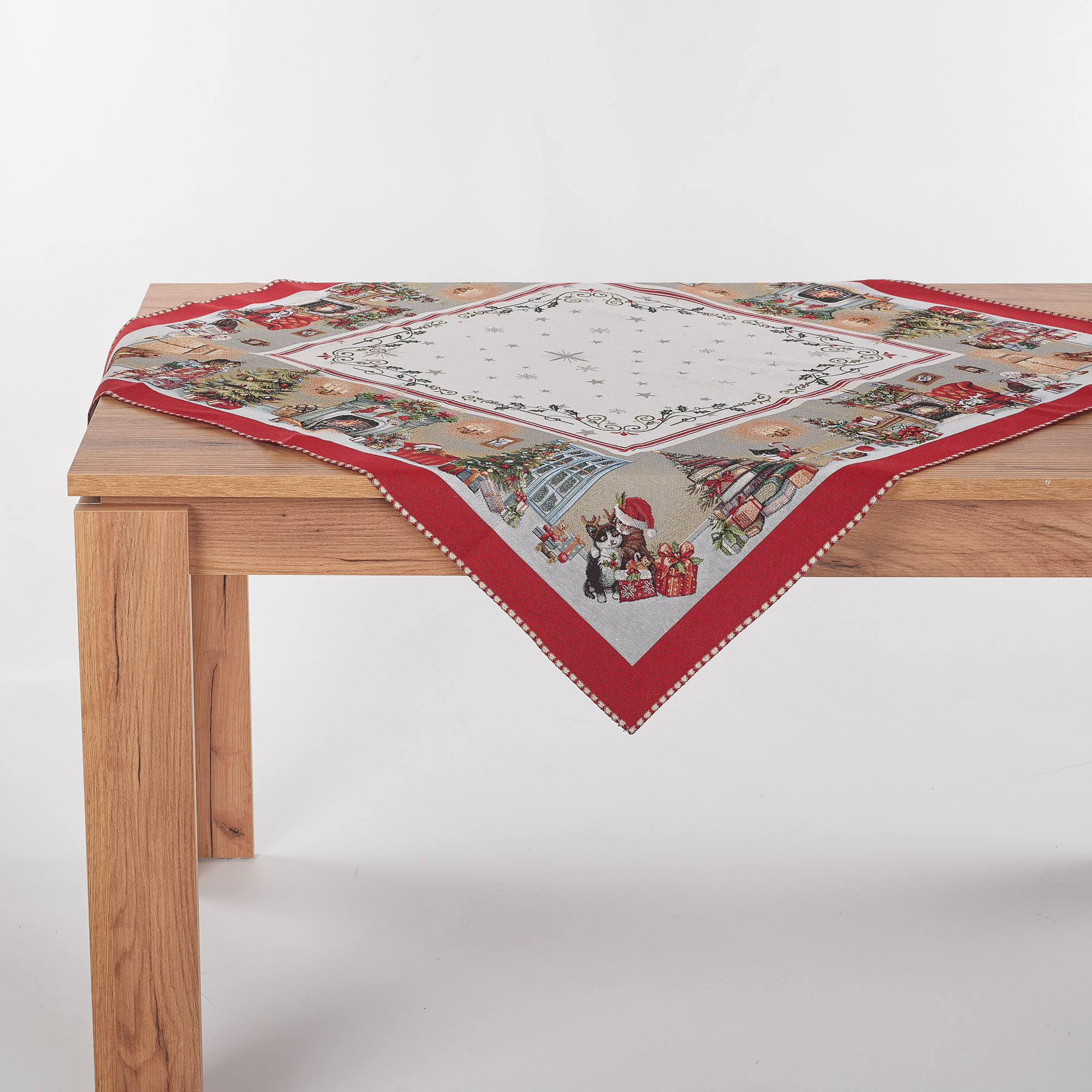 Centrotavola Natale Gobelin Camino multicolor Maè