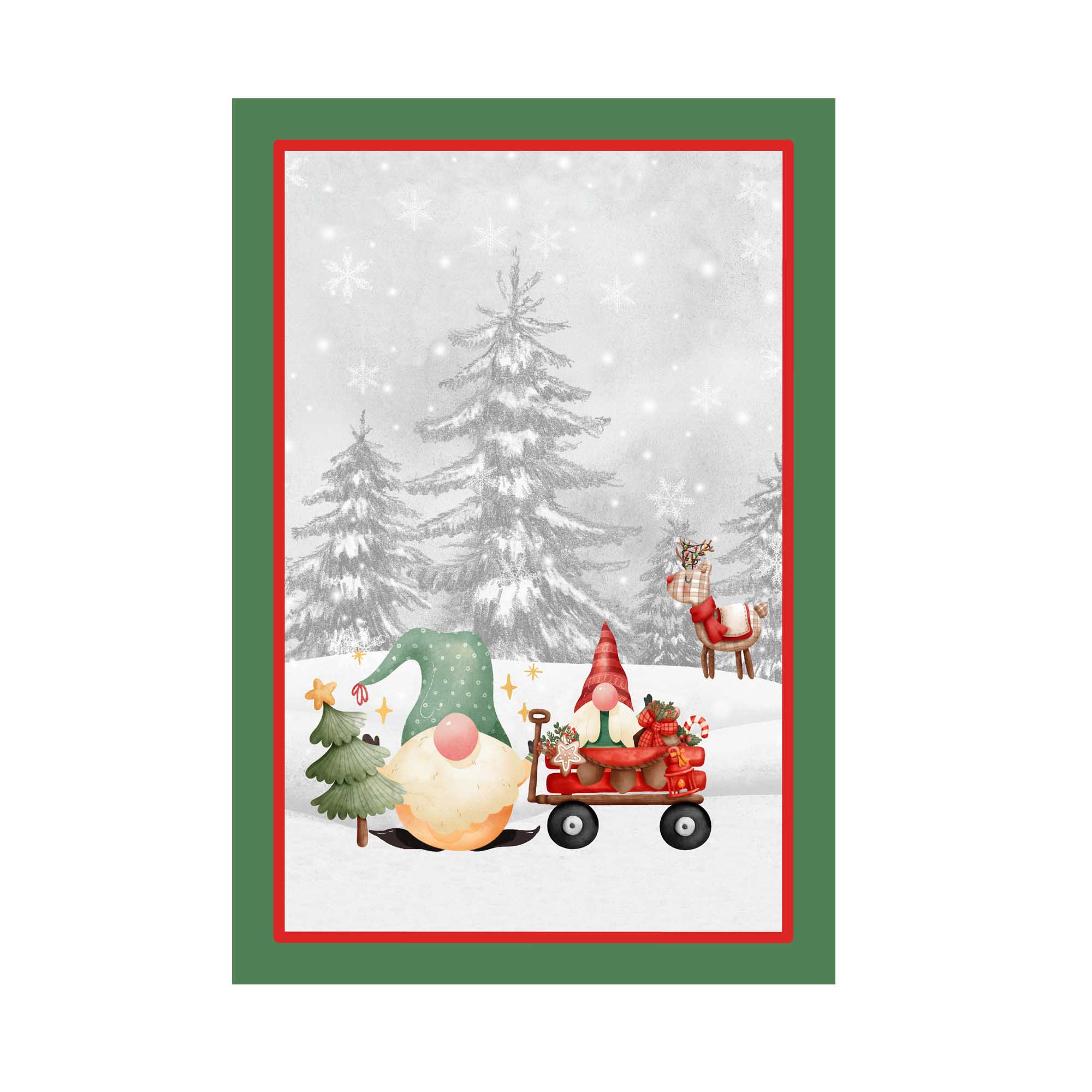 Paar Weihnachtsgeschirrtücher Elf multicolor Maè