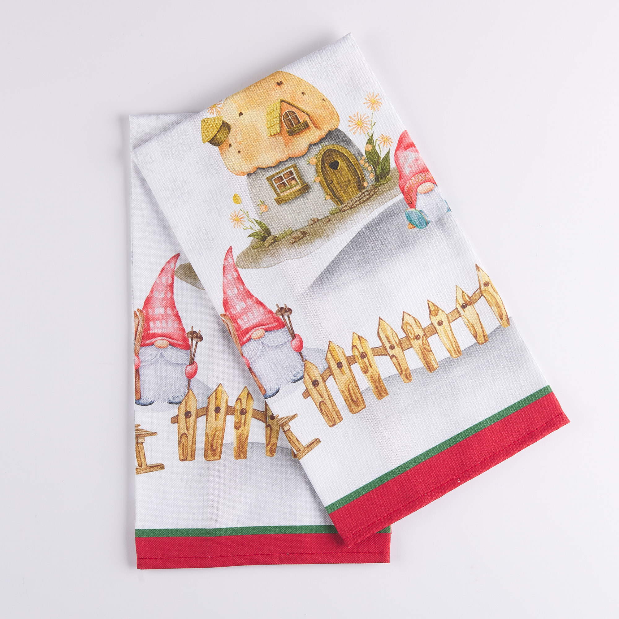 Pair Christmas Panama Heart tea towels multicolor Maè