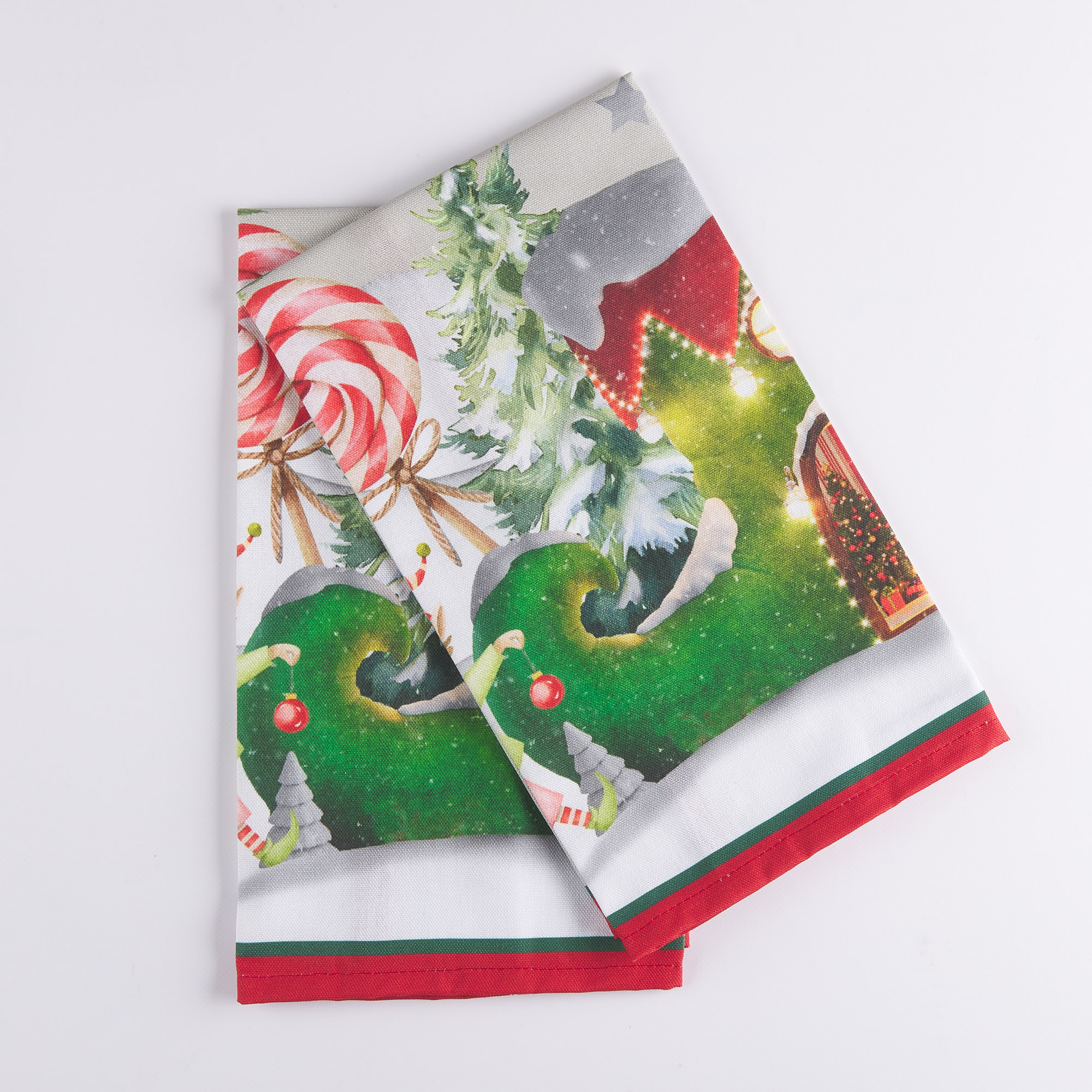 Pair of Christmas Tea Towels Panama Fatato multicolor Maè