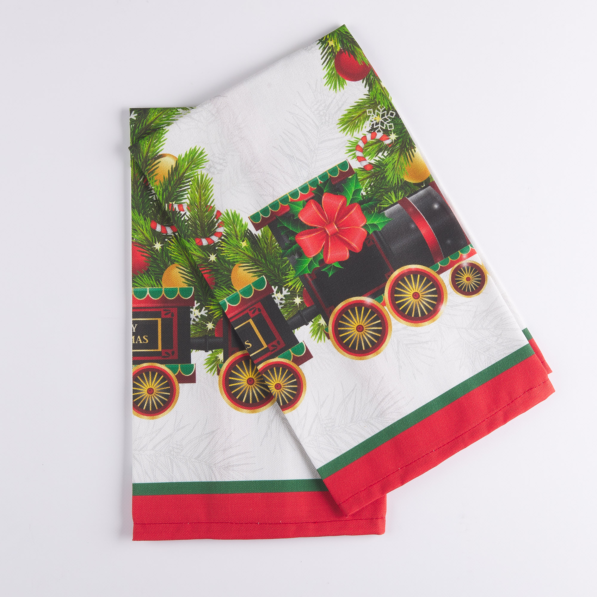 Pair of Christmas tea towels Panama Lorenz multicolor Maè