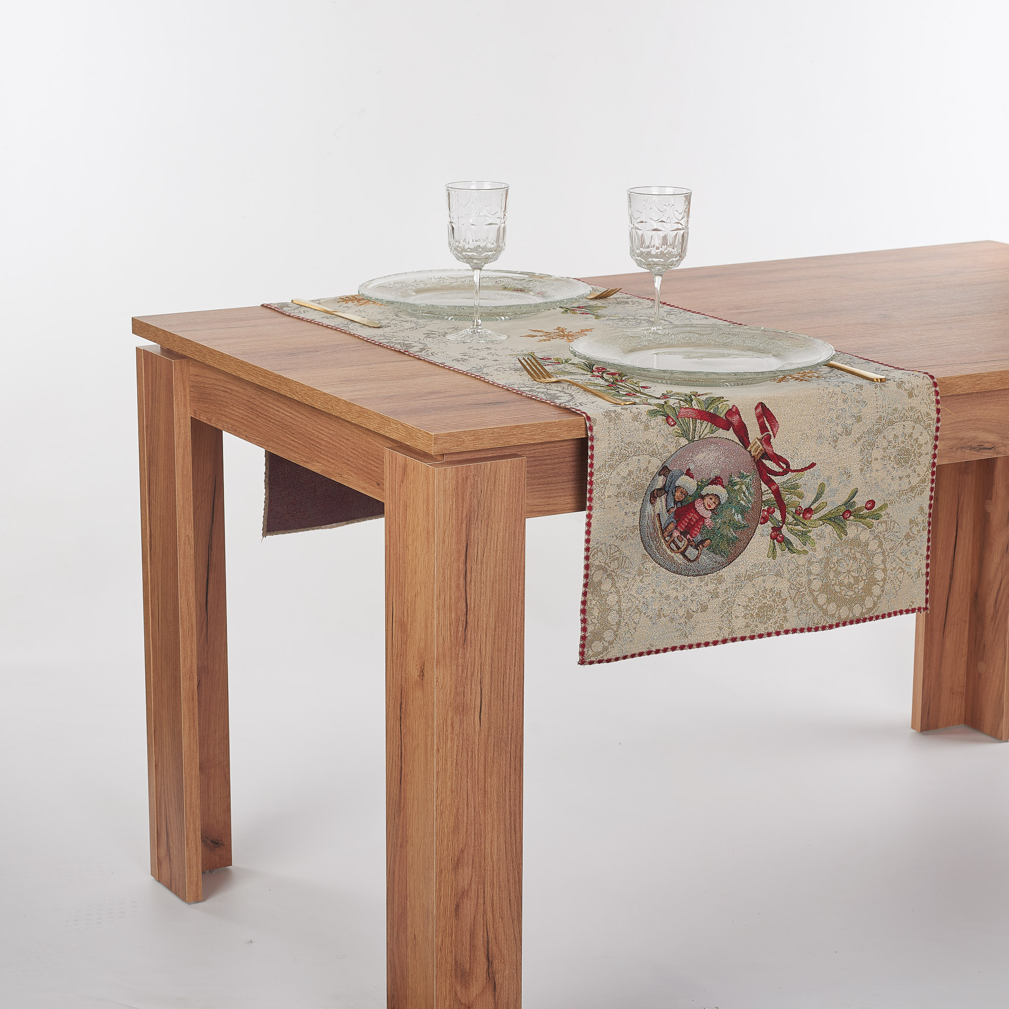 Gobelin Weihnachtsgirlande Läufer multicolor Maè