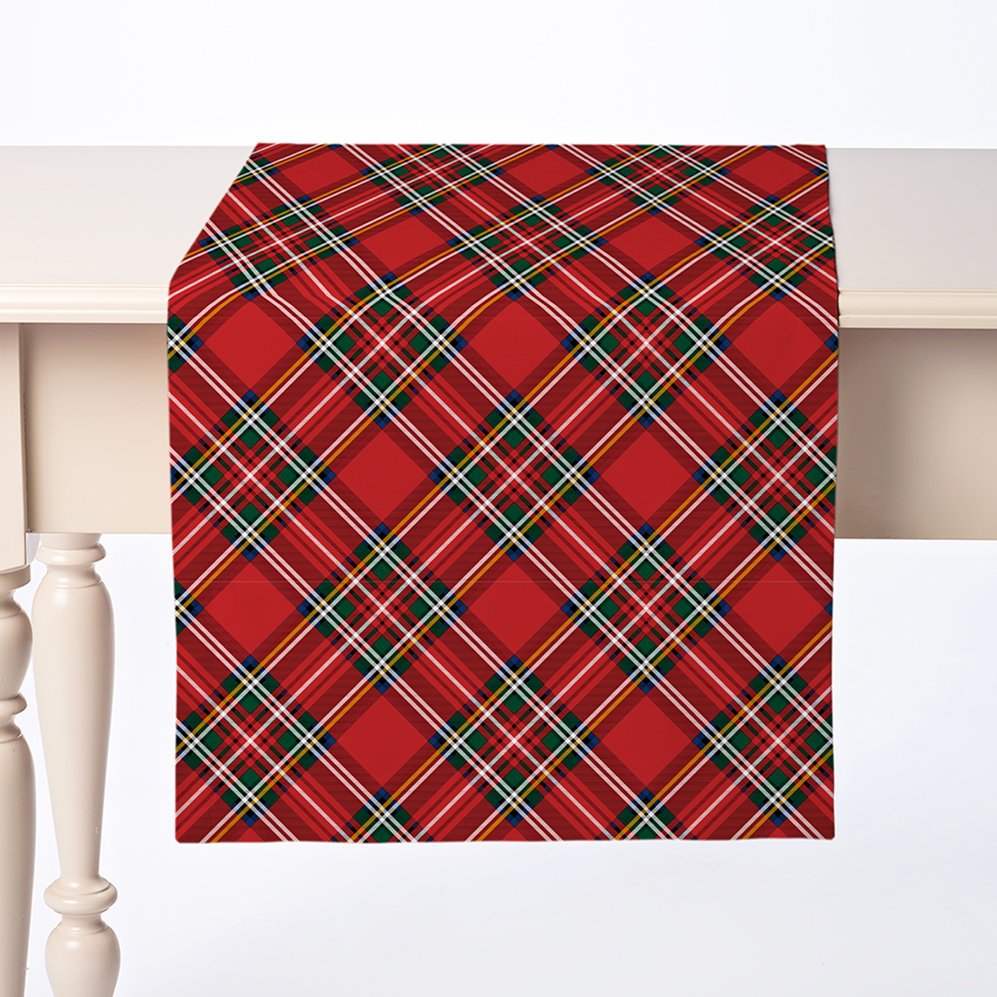 Tartan Christmas Runner rosso Maè