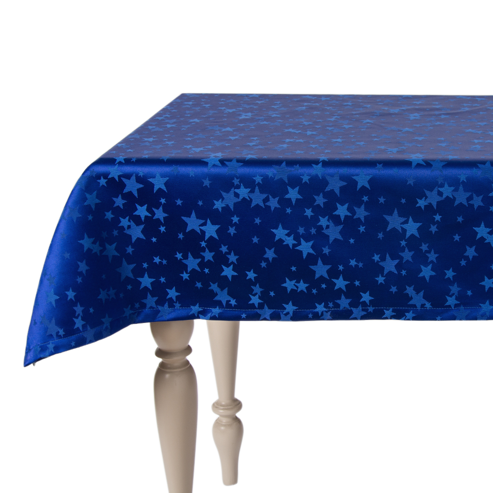 Christmas Midnight Jacquard Anti Stain Tablecloth blu Maè