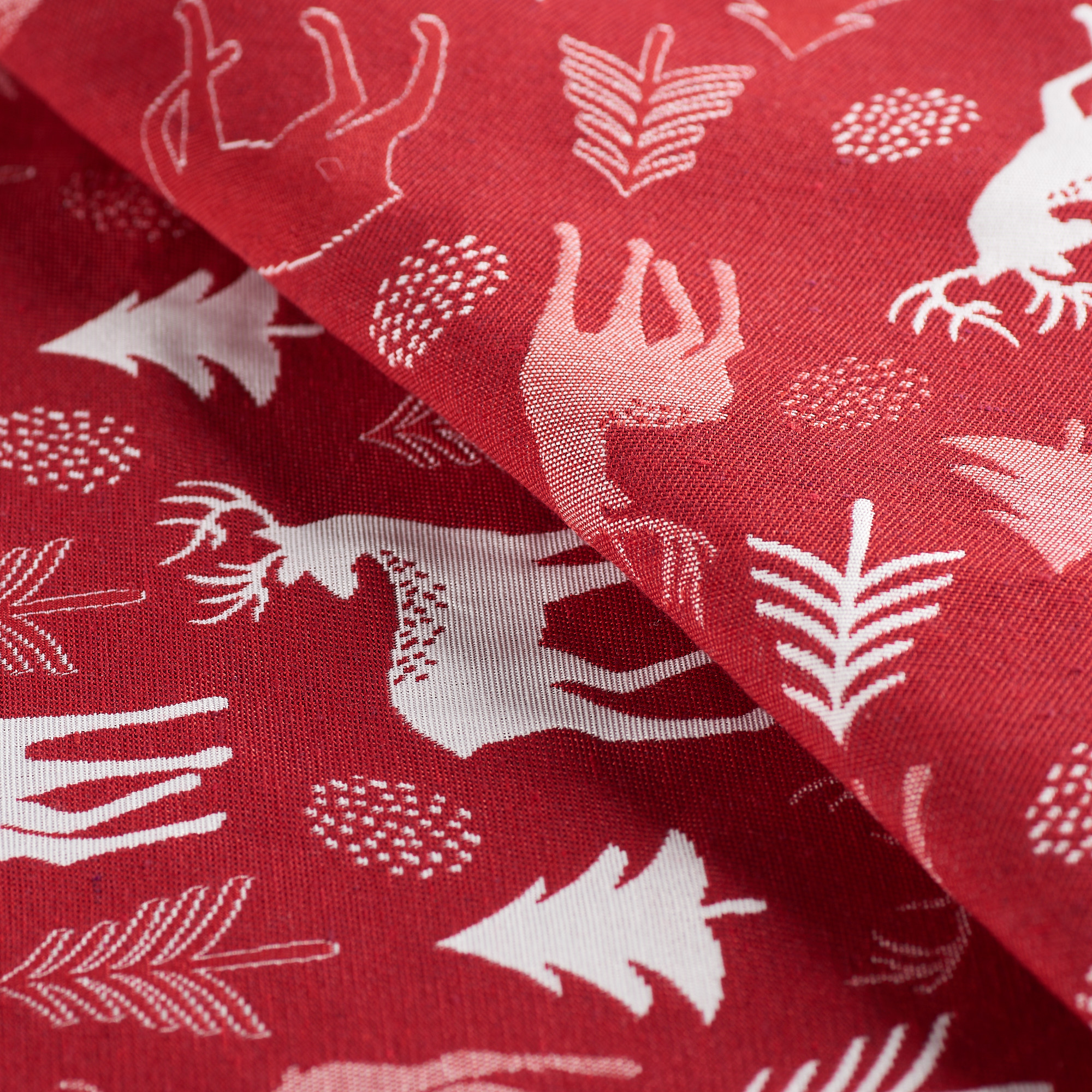Deer Navidad Christmas Tablecloth rosso Maè