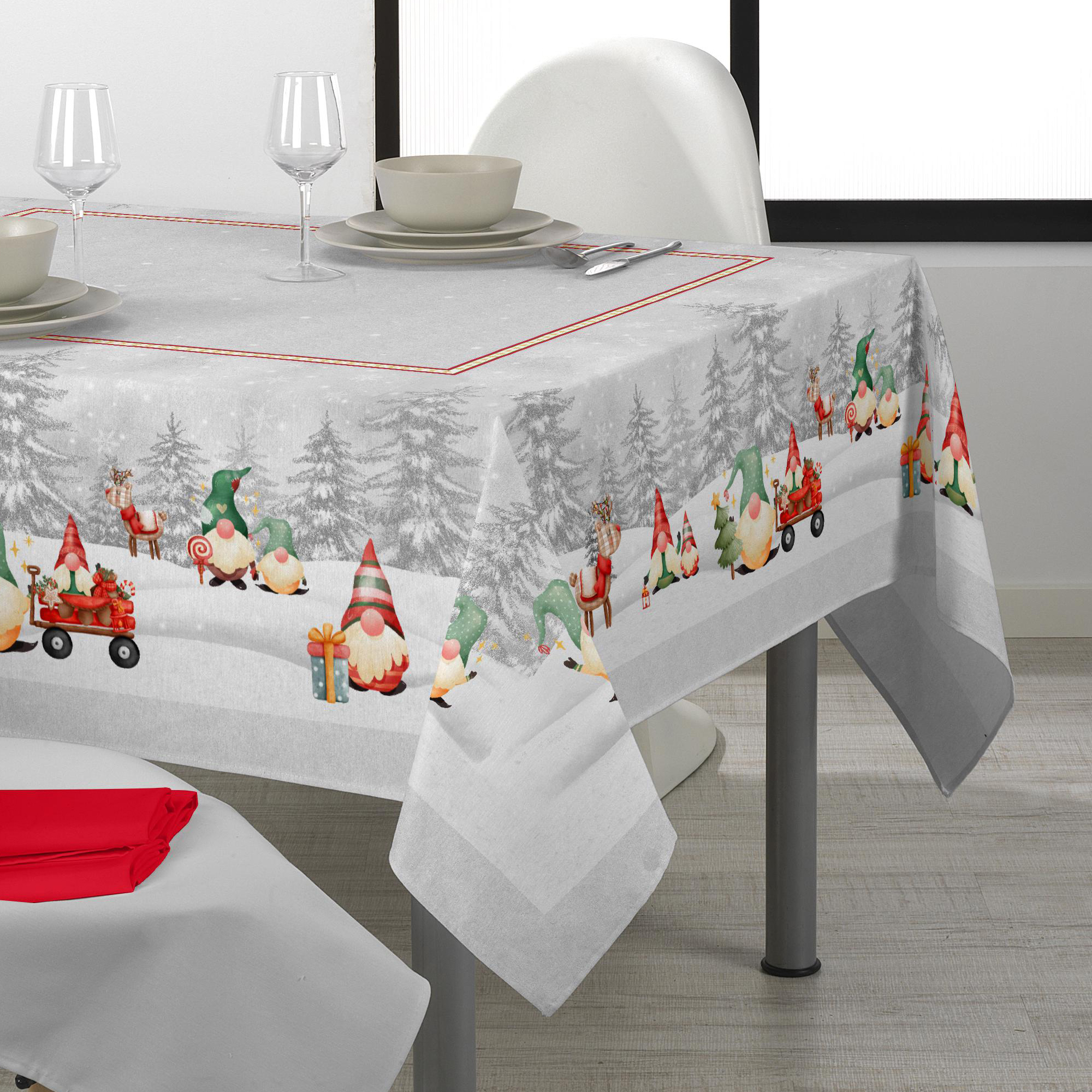 Elf Christmas Tablecloth multicolor Maè