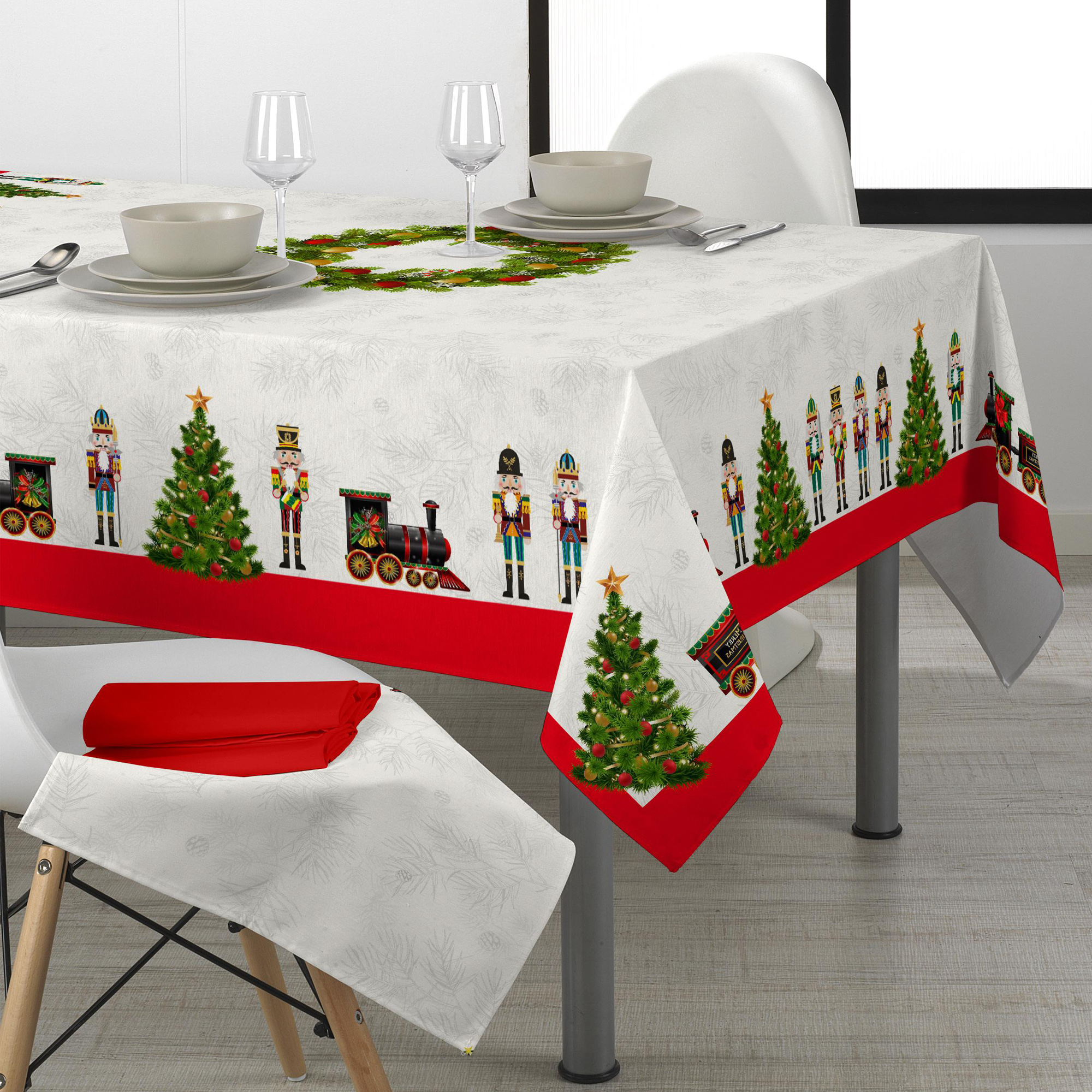 Christmas Tablecloth Panama Lorenz multicolor Maè