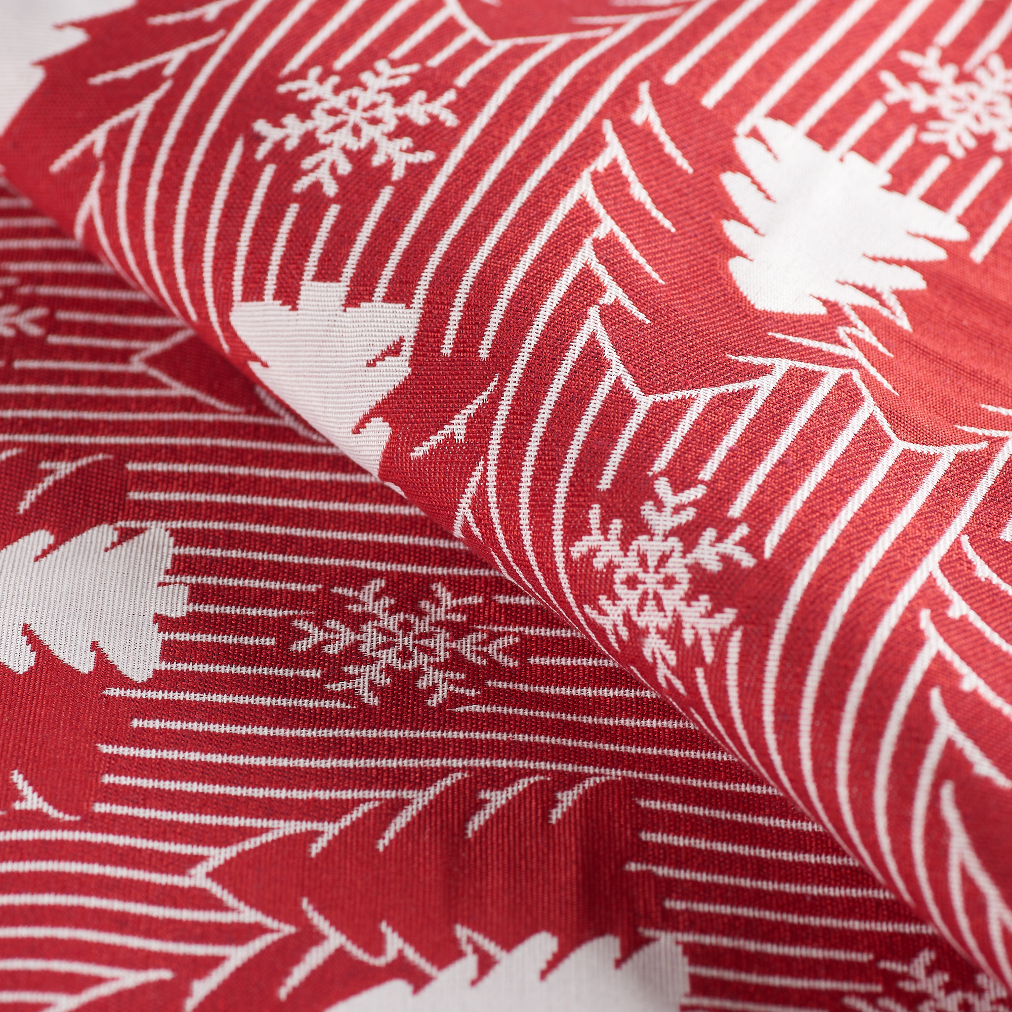 Christmas Tablecloth Stripe Tree Navidad rosso Maè