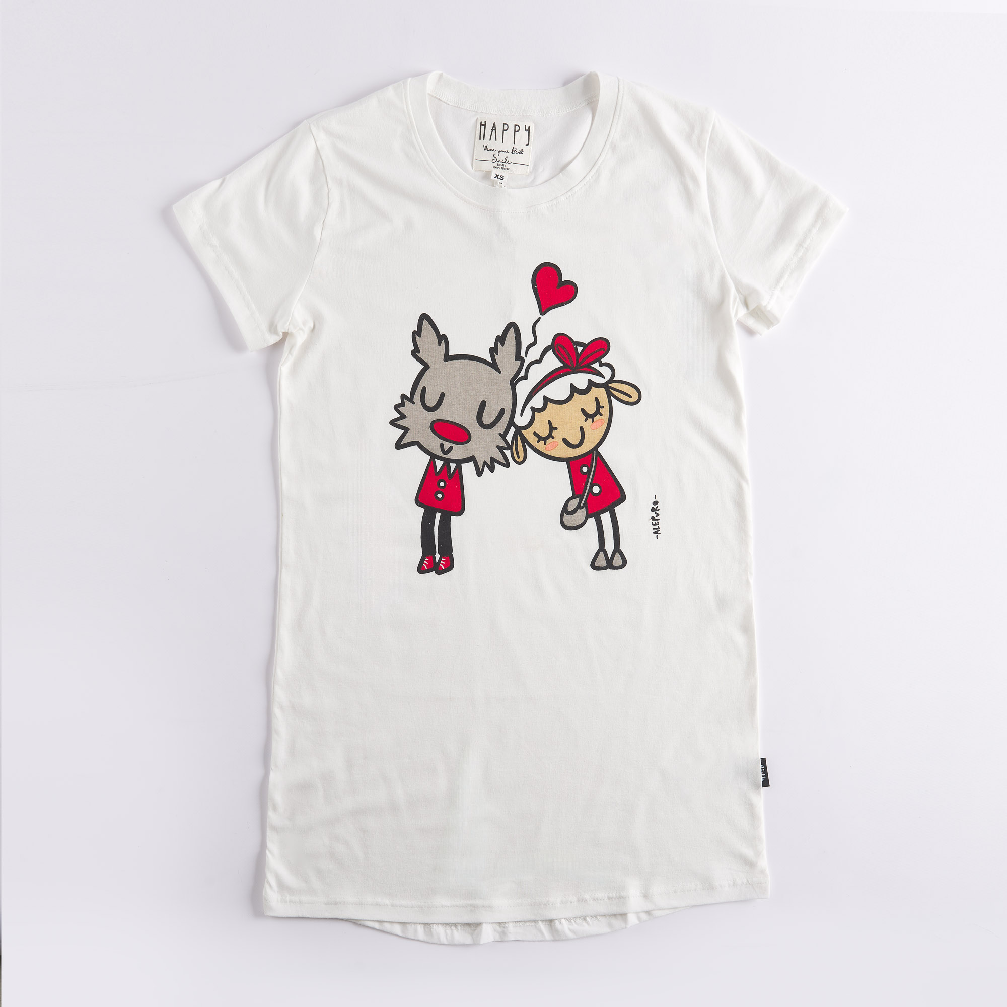 Женский свитер макси Фанта футболка Сердце multicolor Happy People